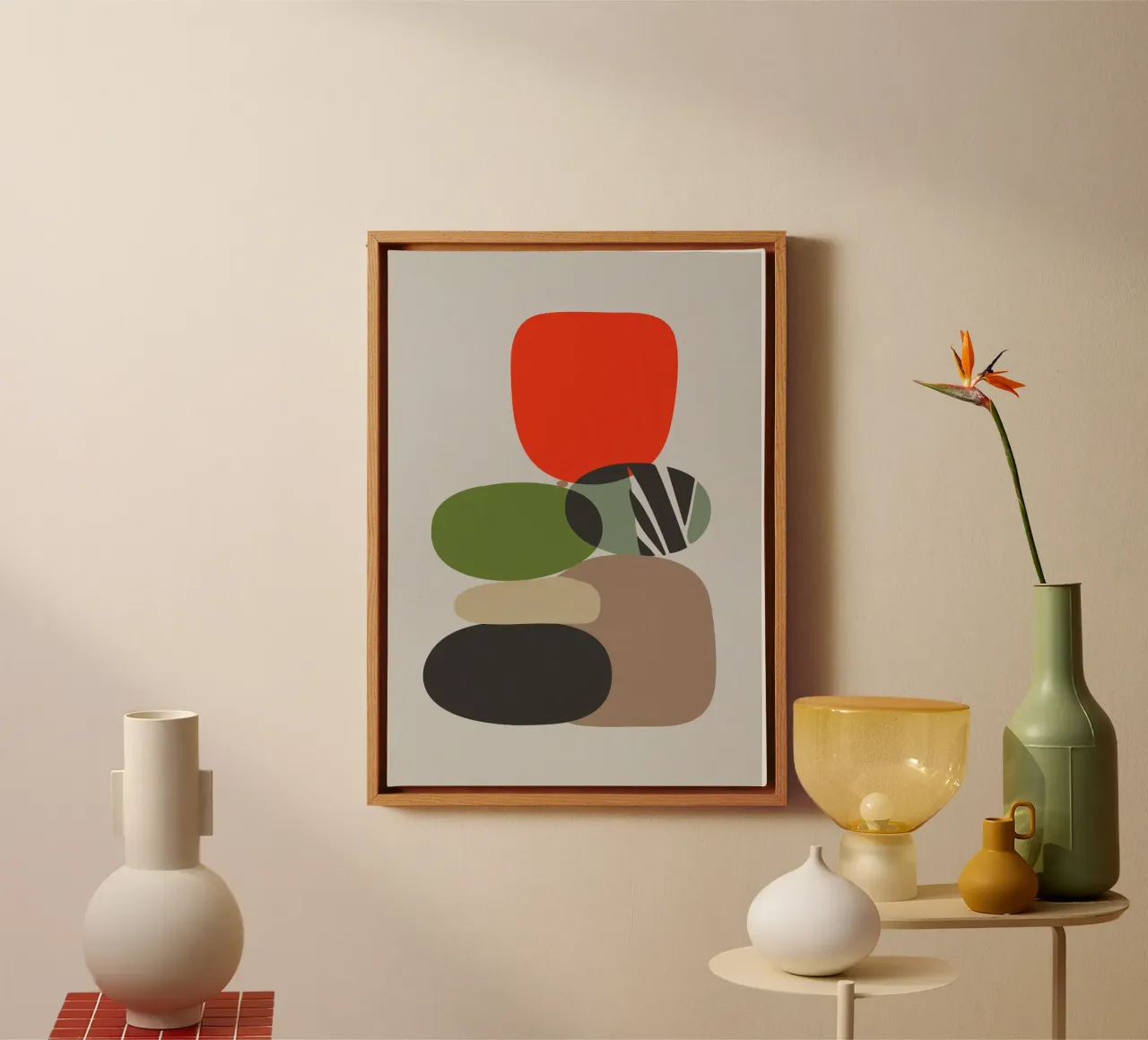 Balancing Shapes No 01 tela da lazydaypaper