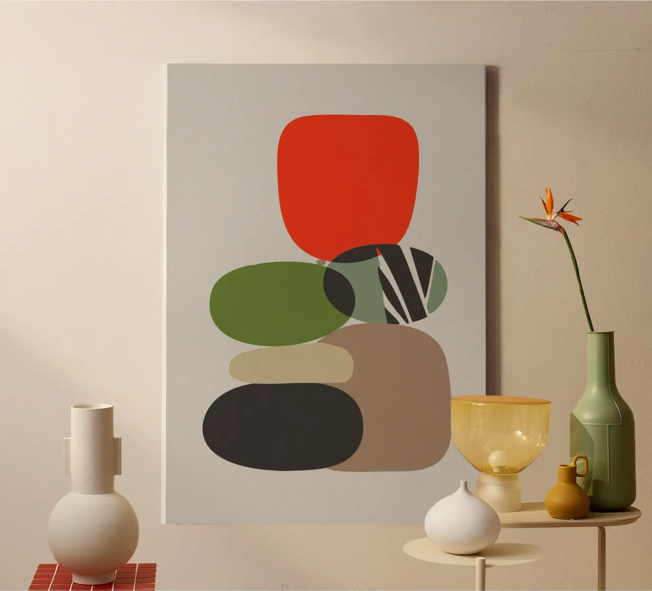 Balancing Shapes No 01 tela da lazydaypaper
