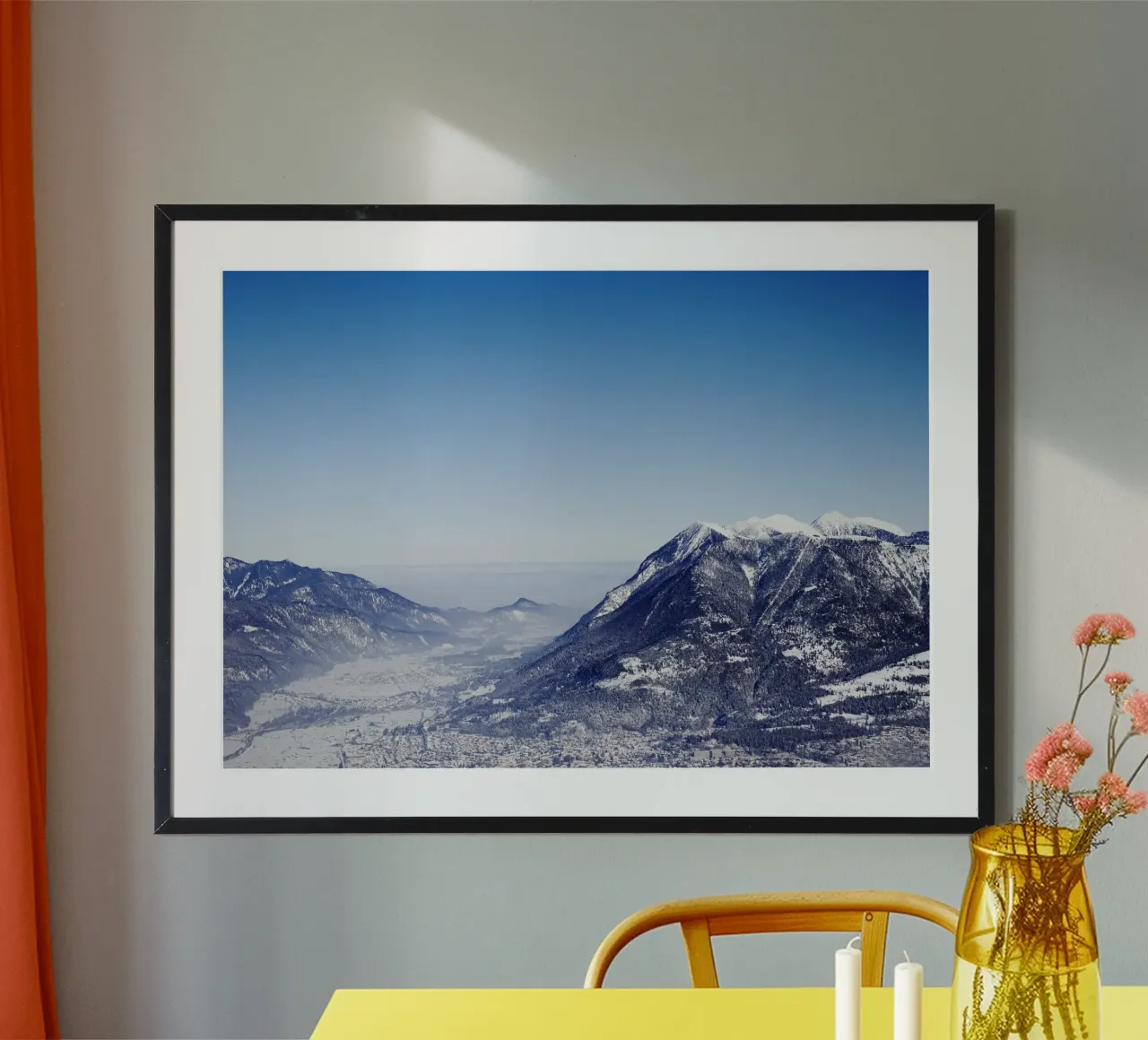 Garmisch Pertenkirchen, Hausberg, Baviera carta hahnemühle da art picture