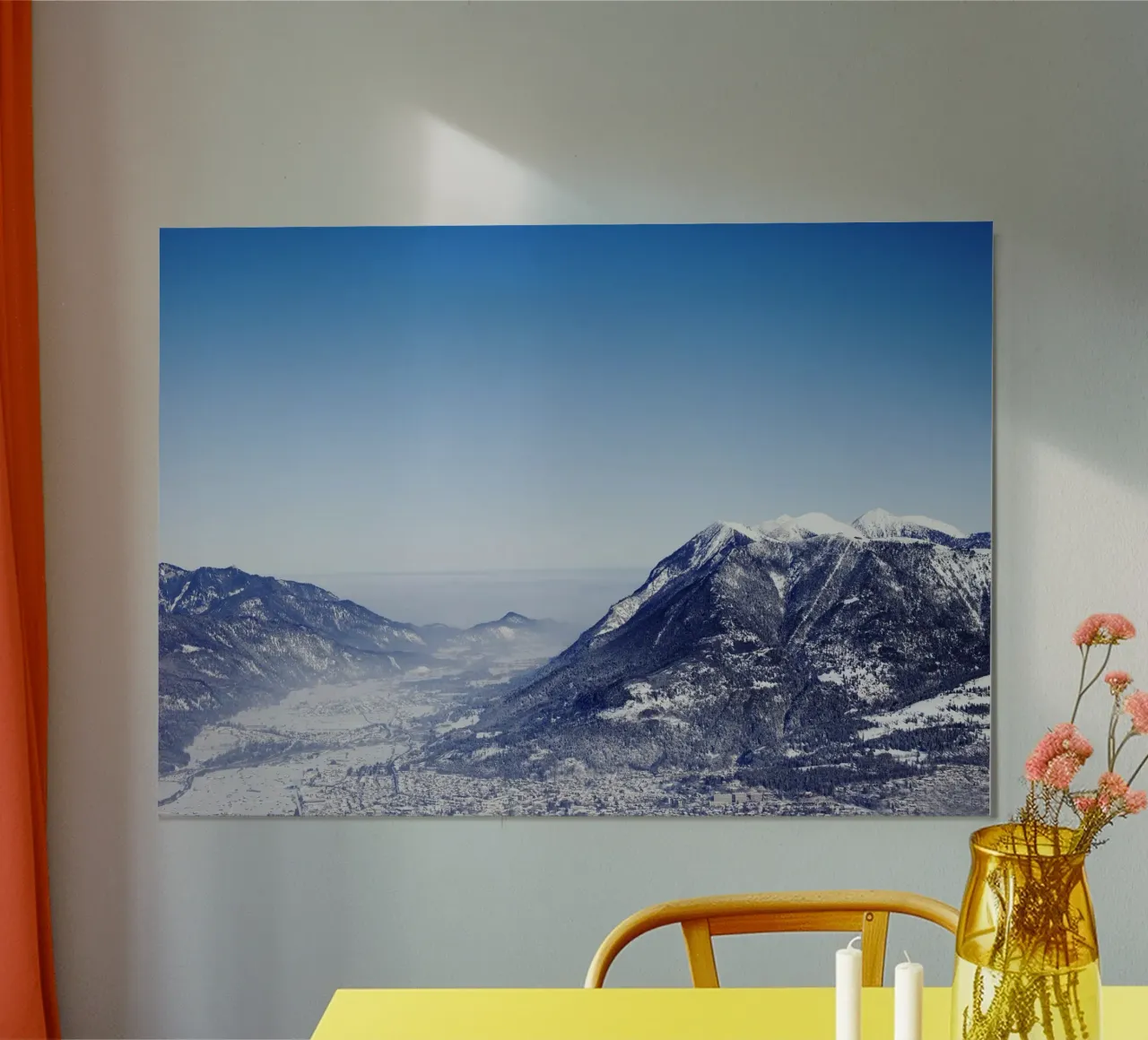 Garmisch Pertenkirchen, Hausberg, Baviera carta hahnemühle da art picture