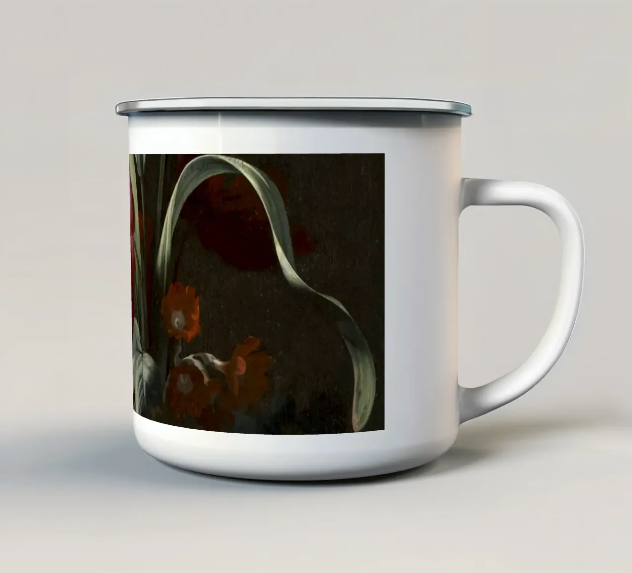 Capolavori barocchi in fiore tazza in smalto da Little Art Histories