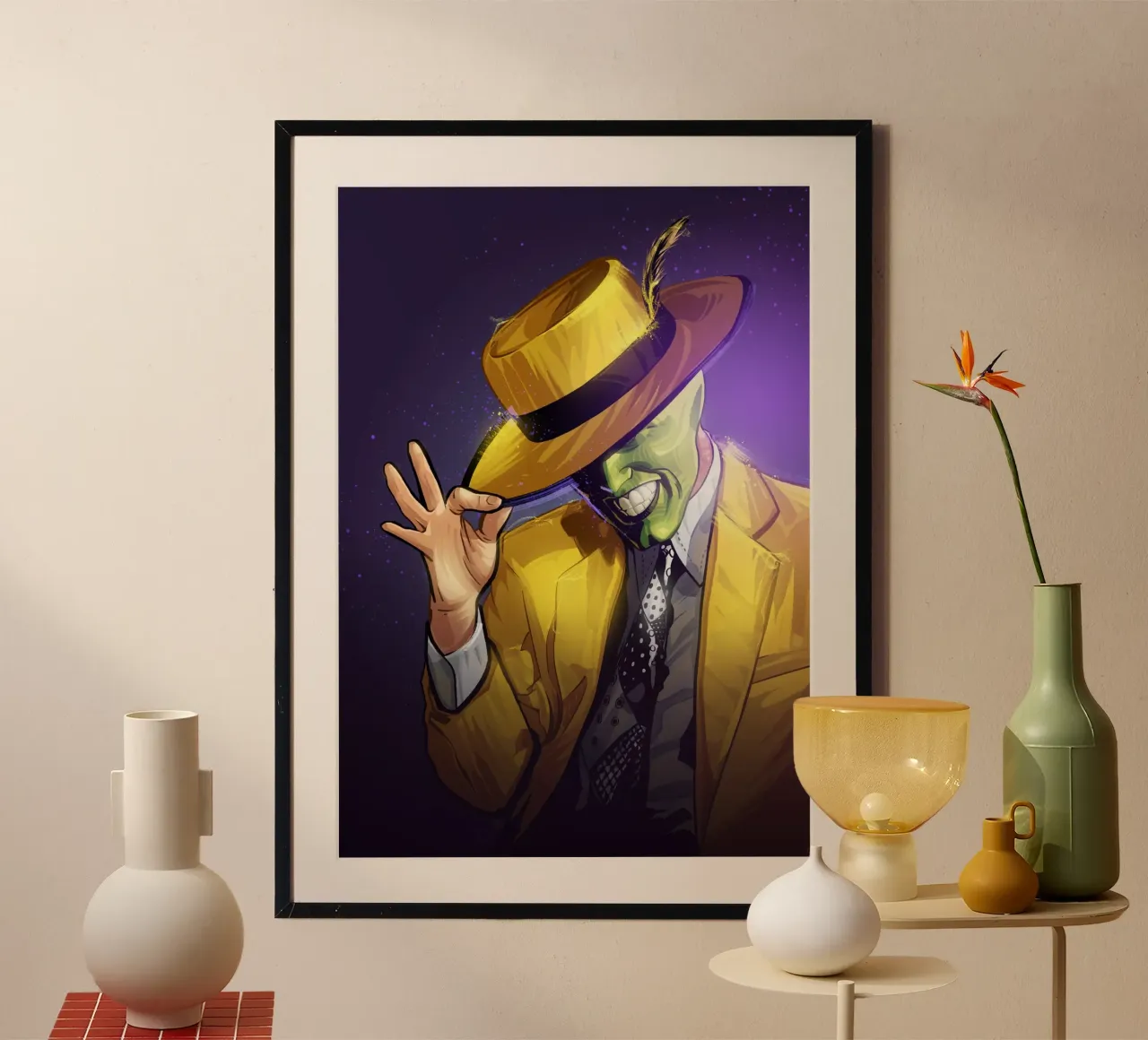 The Mask poster con telaio in alluminio da nabakumov
