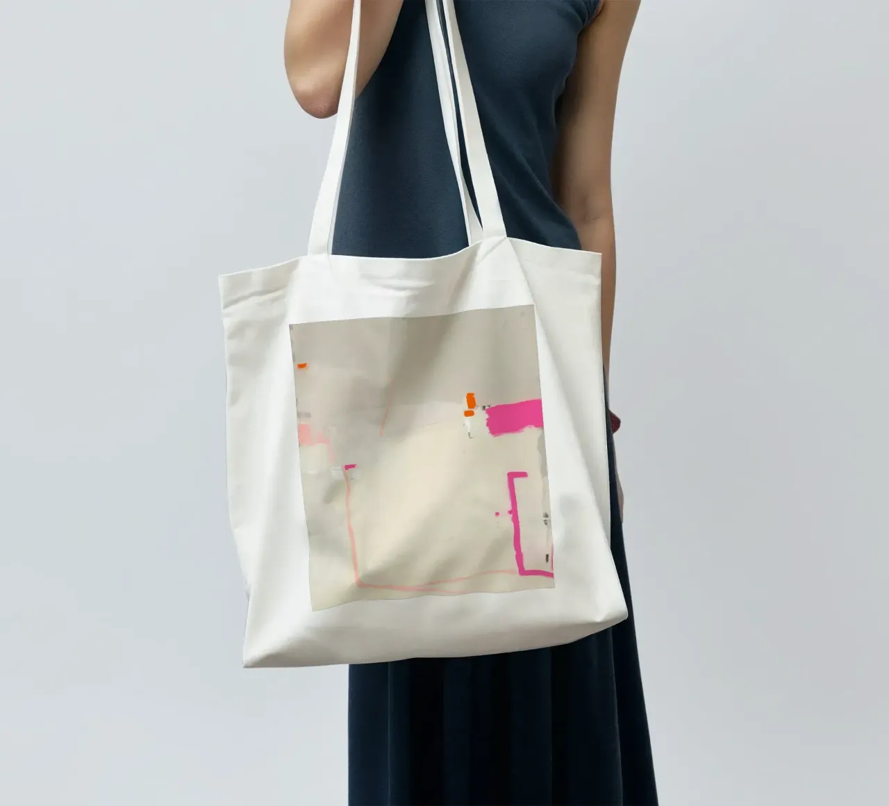 Accenti di linea, rosa borsa in juta da Carina Pop & Pastell