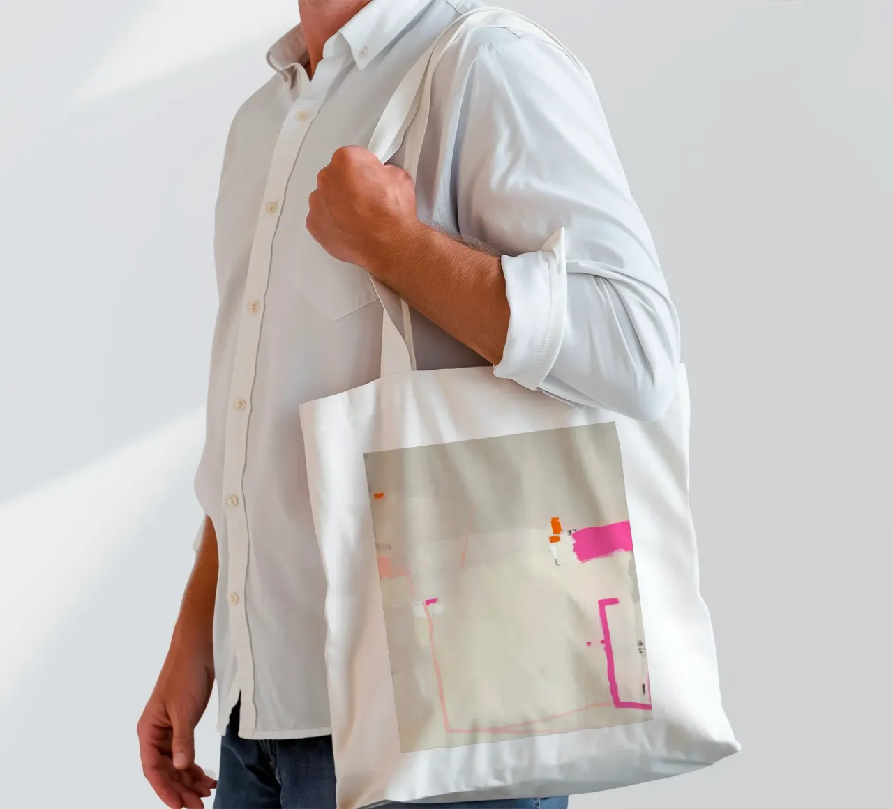 Accenti di linea, rosa borsa in juta da Carina Pop & Pastell