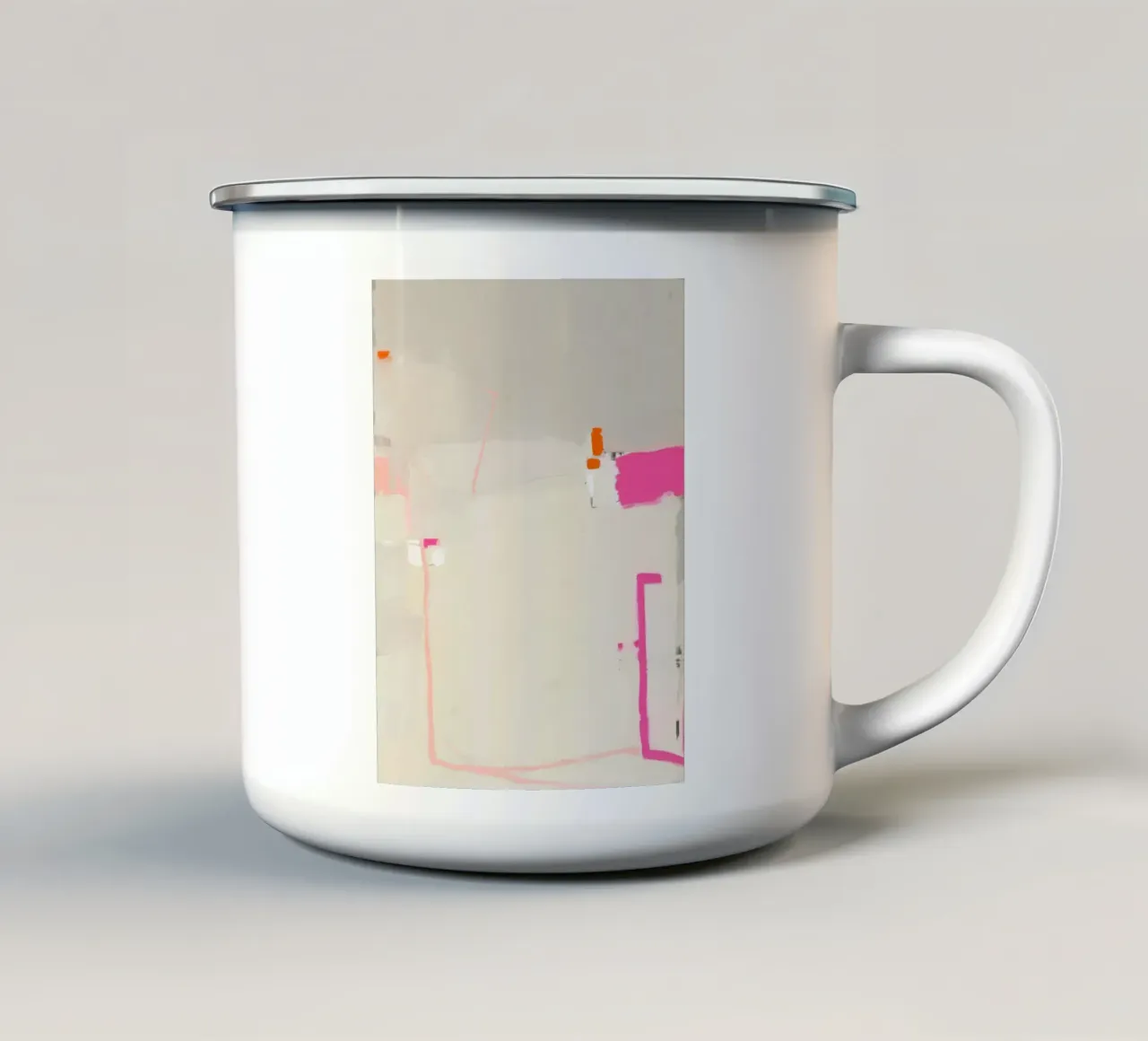 Accenti di linea, rosa tazza in smalto da Carina Pop & Pastell