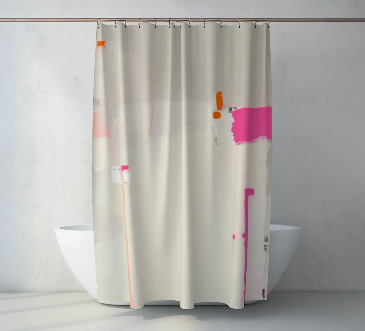 Accenti di linea, rosa tenda da doccia da Carina Pop & Pastell