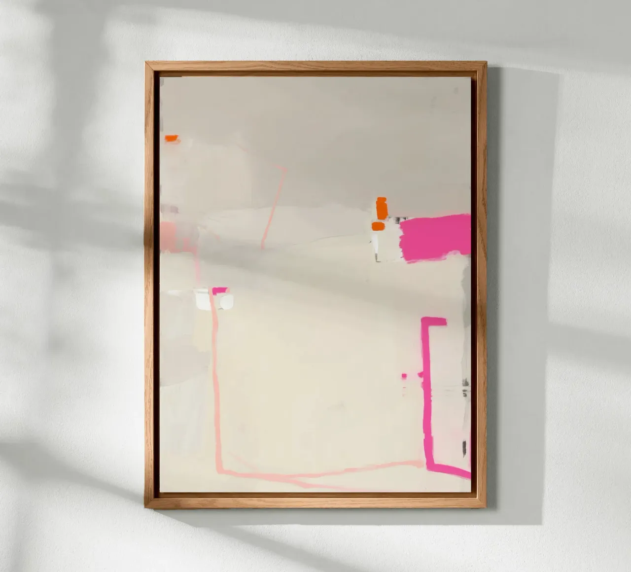 Accenti di linea, rosa pannello forex da Carina Pop & Pastell