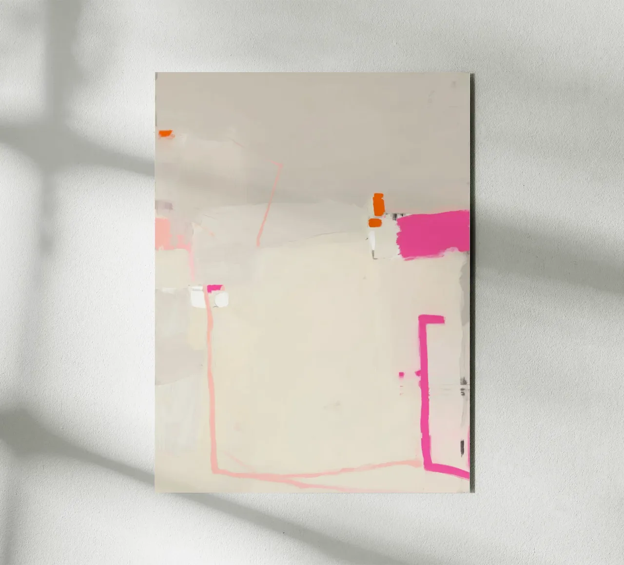 Accenti di linea, rosa pannello forex da Carina Pop & Pastell