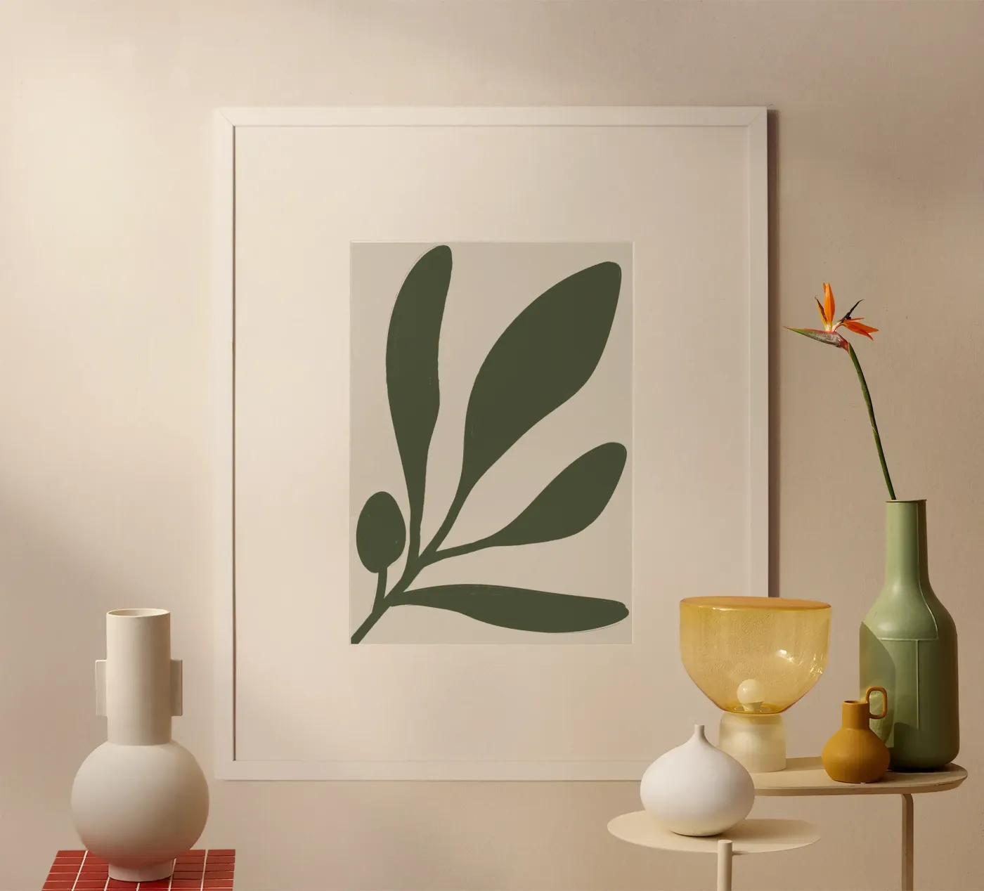 Branche olive abstraite poster da Sixmai