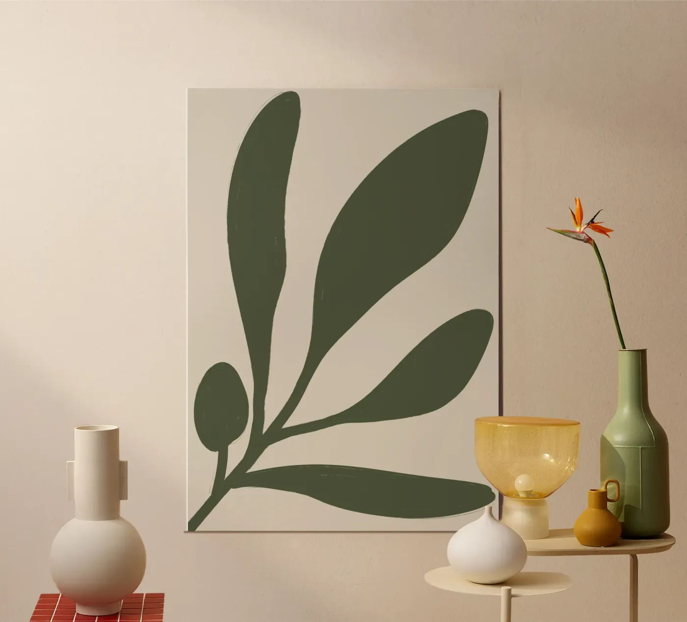 Branche olive abstraite poster da Sixmai