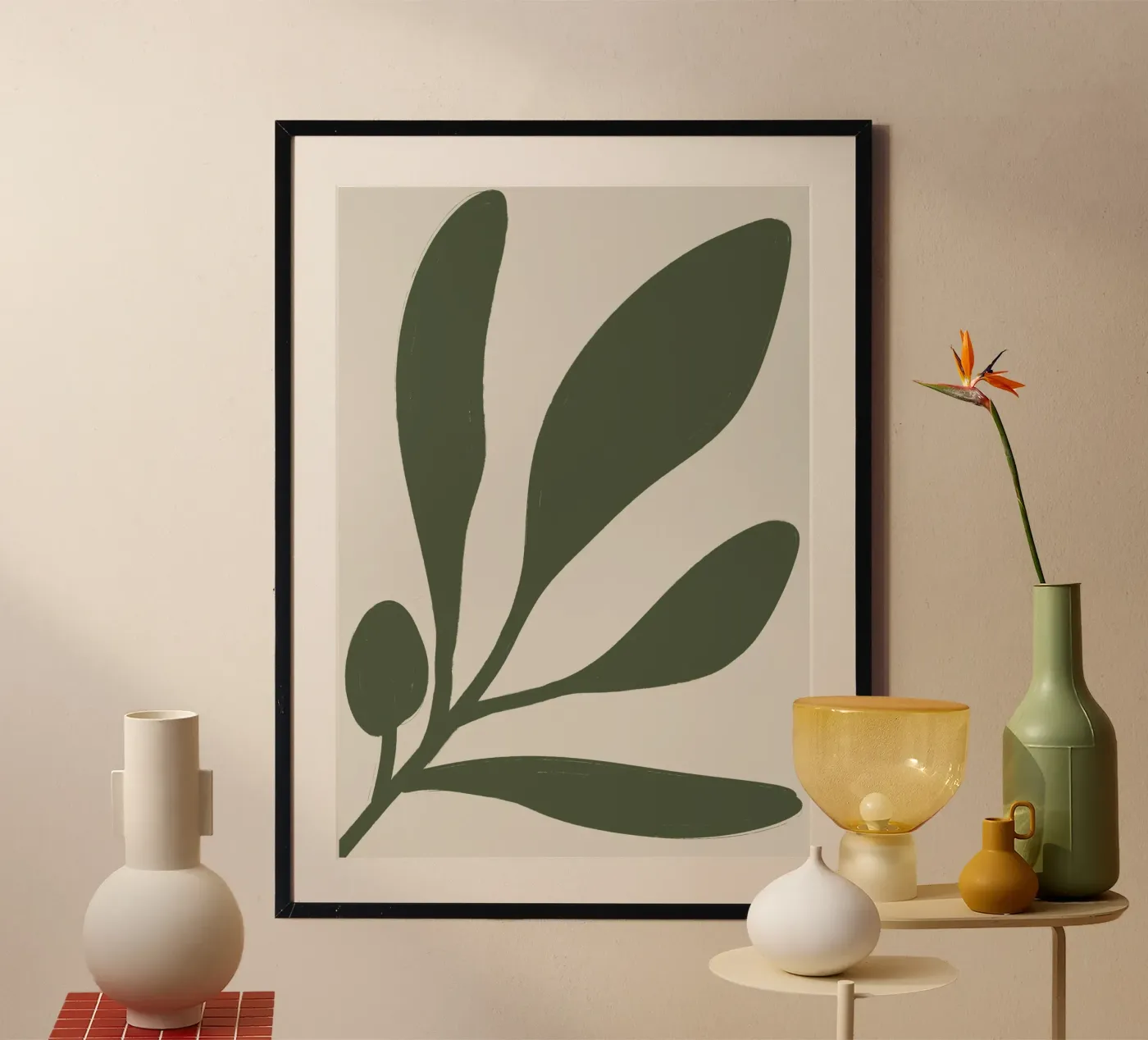 Branche olive abstraite poster da Sixmai