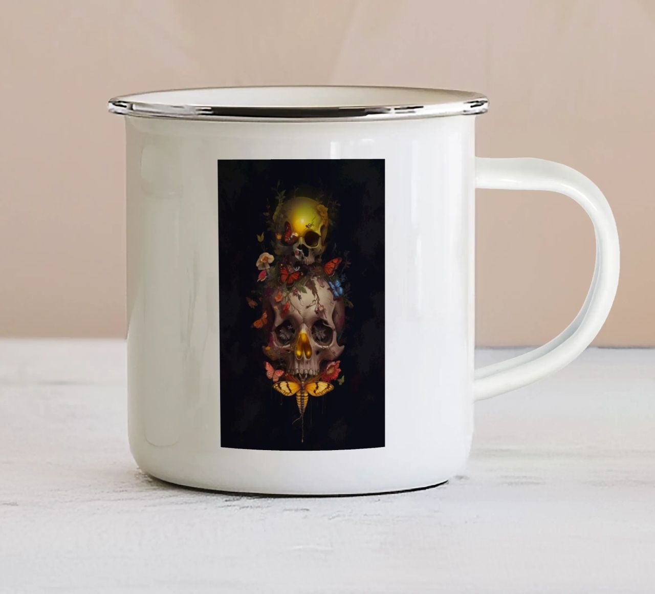 Skull tazza in smalto da Design by Soph