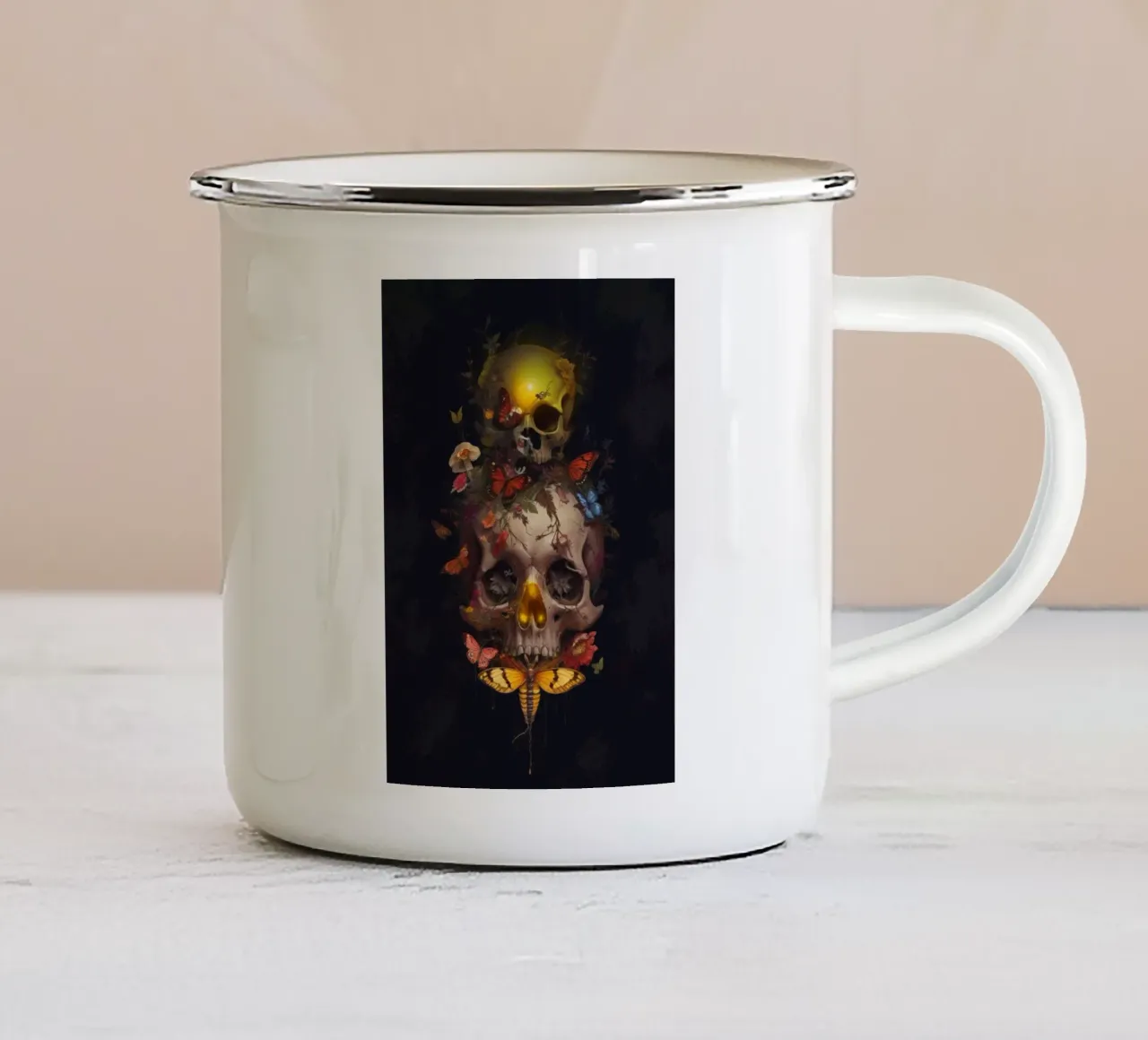 Skull tazza in smalto da Design by Soph