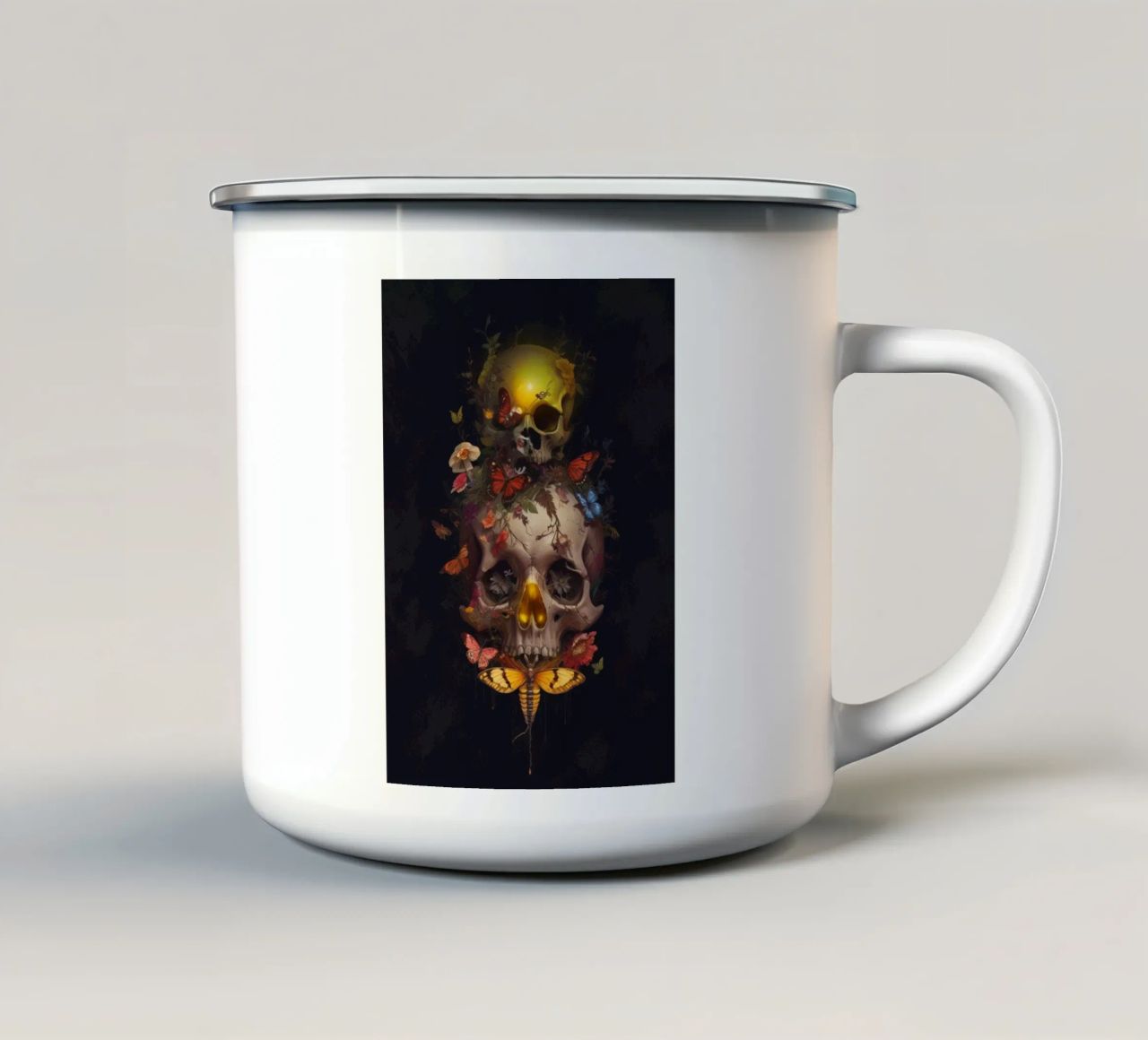 Skull tazza in smalto da Design by Soph