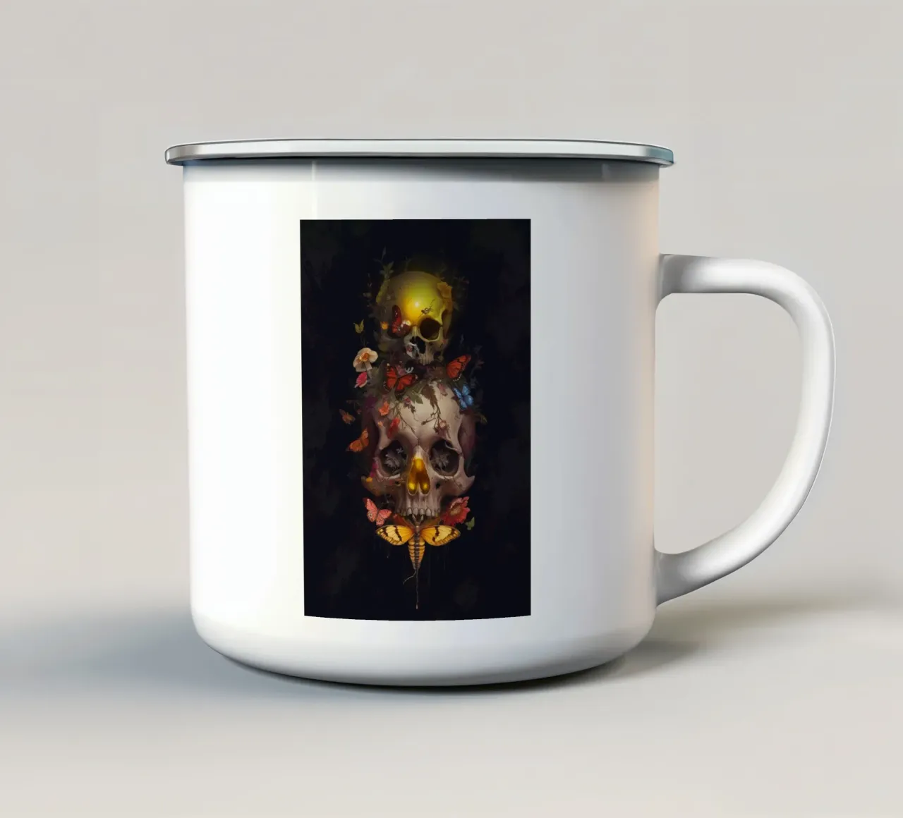 Skull tazza in smalto da Design by Soph