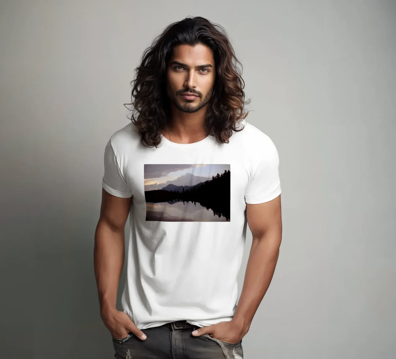 Riflessione sul Reedsee a Bad Gastein (Austria) t-shirt da atmospheric pictures
