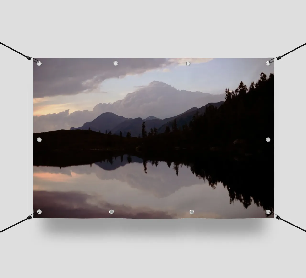 Riflessione sul Reedsee a Bad Gastein (Austria) telo in pvc da atmospheric pictures