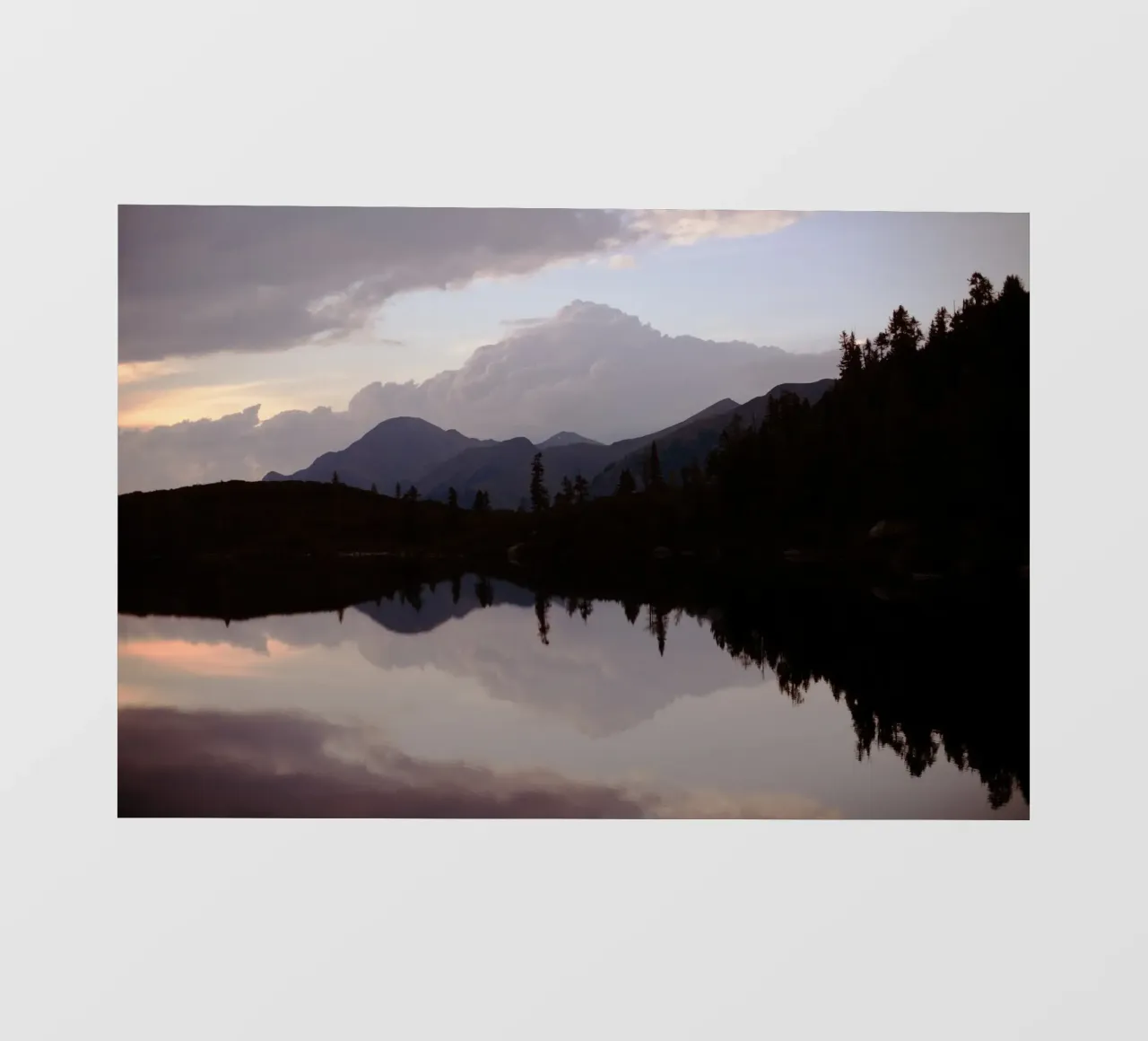 Riflessione sul Reedsee a Bad Gastein (Austria) telo in pvc da atmospheric pictures
