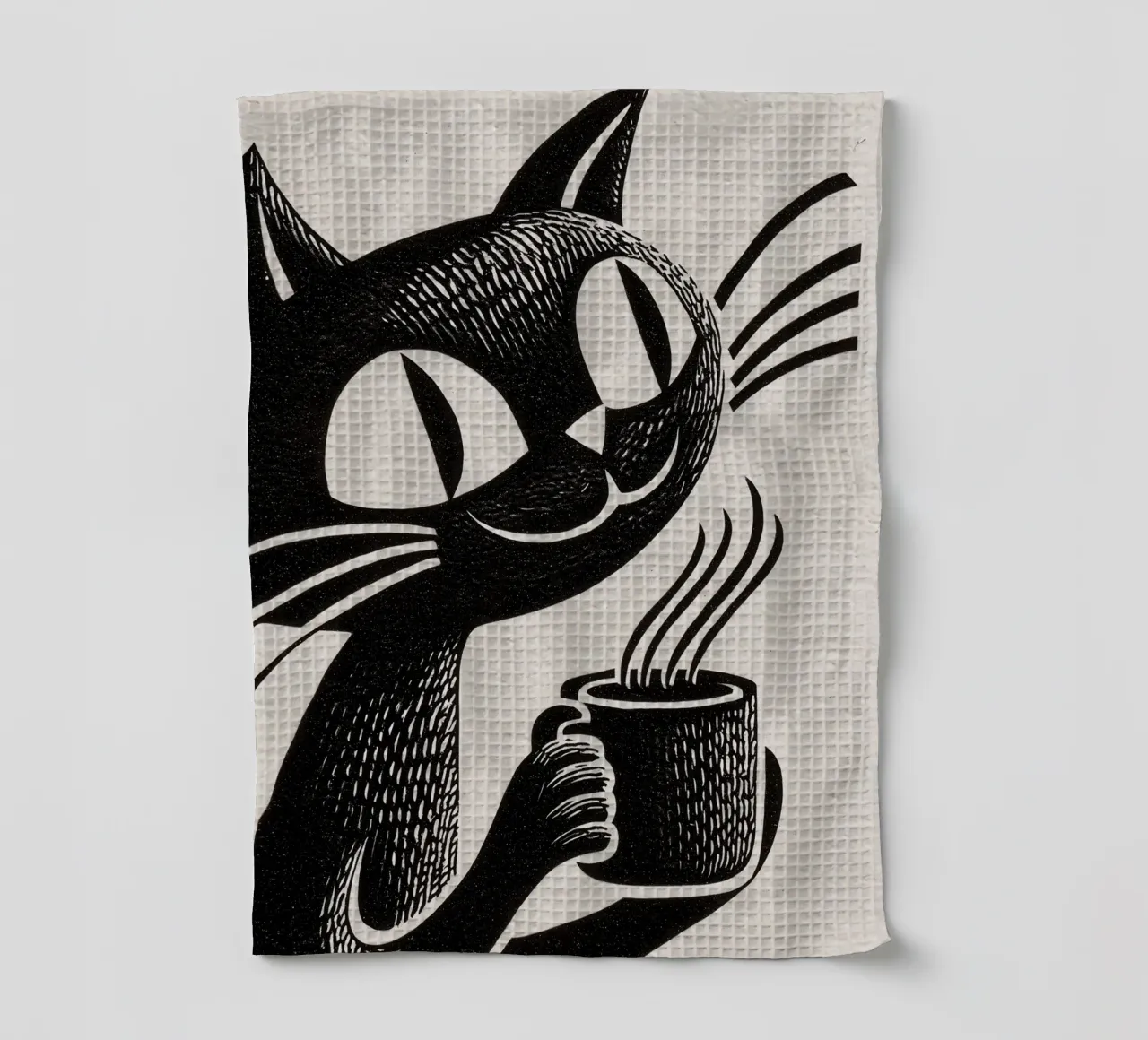 Gatto al caffè | Per i drogati di caffè e gli amanti dei gatti canovaccio da cucina da Autofocus