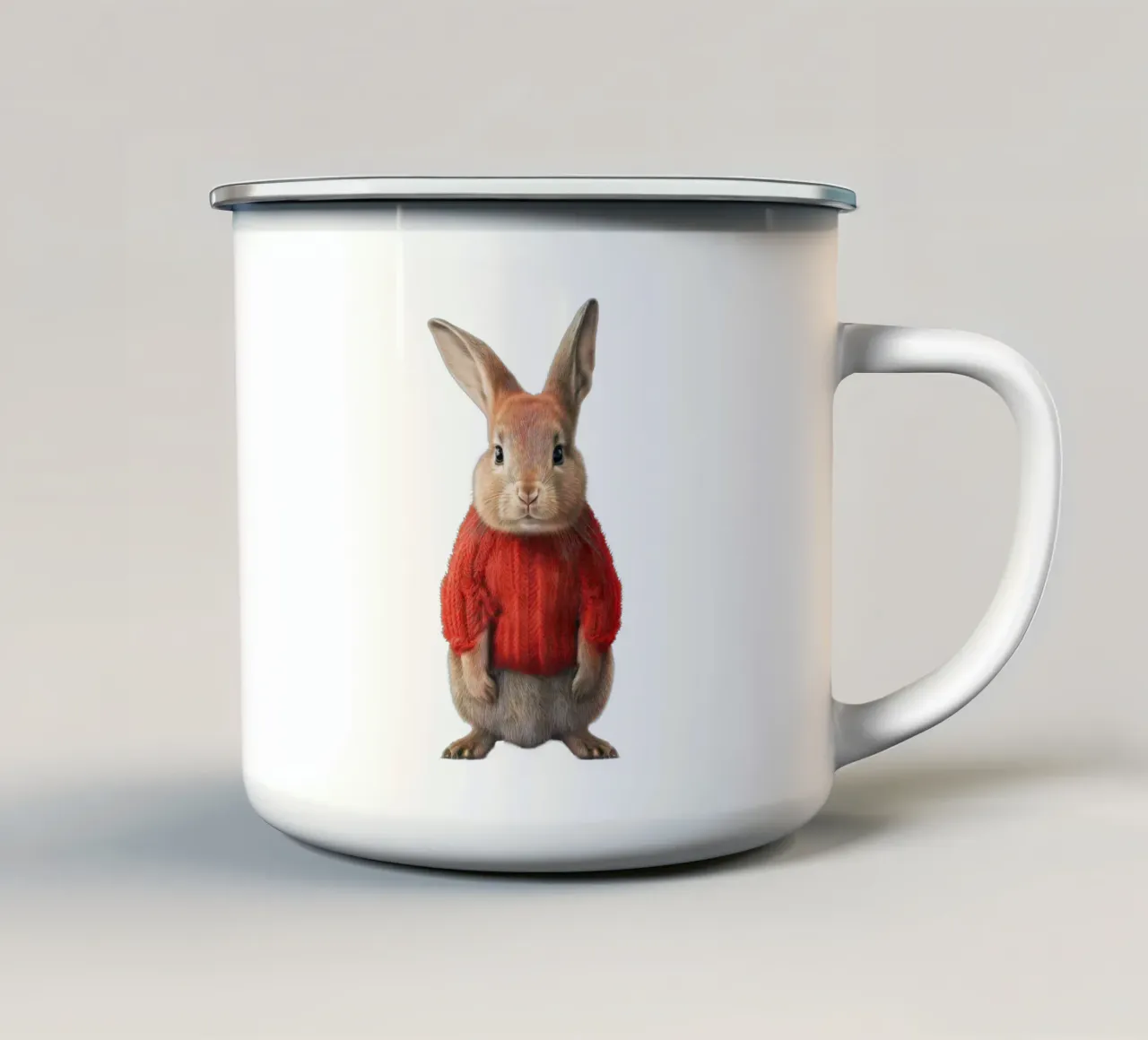fashion rabbit tazza in smalto da scoten