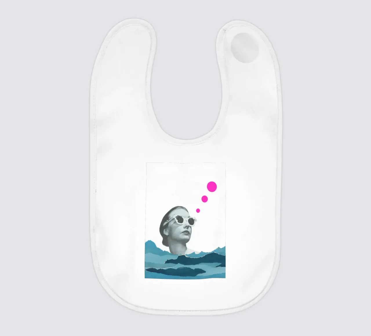 Catching Rays baby bib by Cassia Beck Collage
