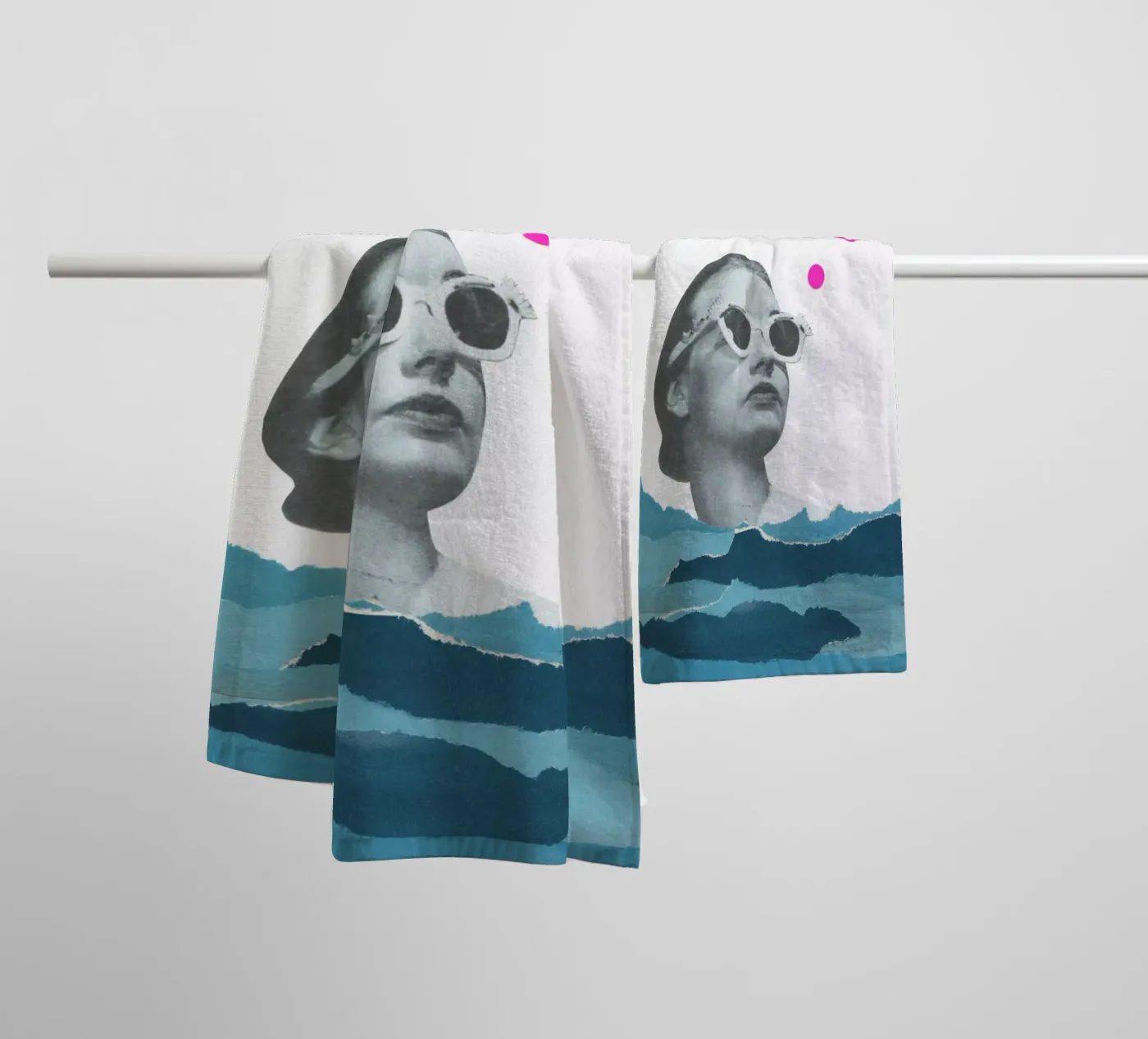 Stralen vangen badhanddoek van Cassia Beck Collage