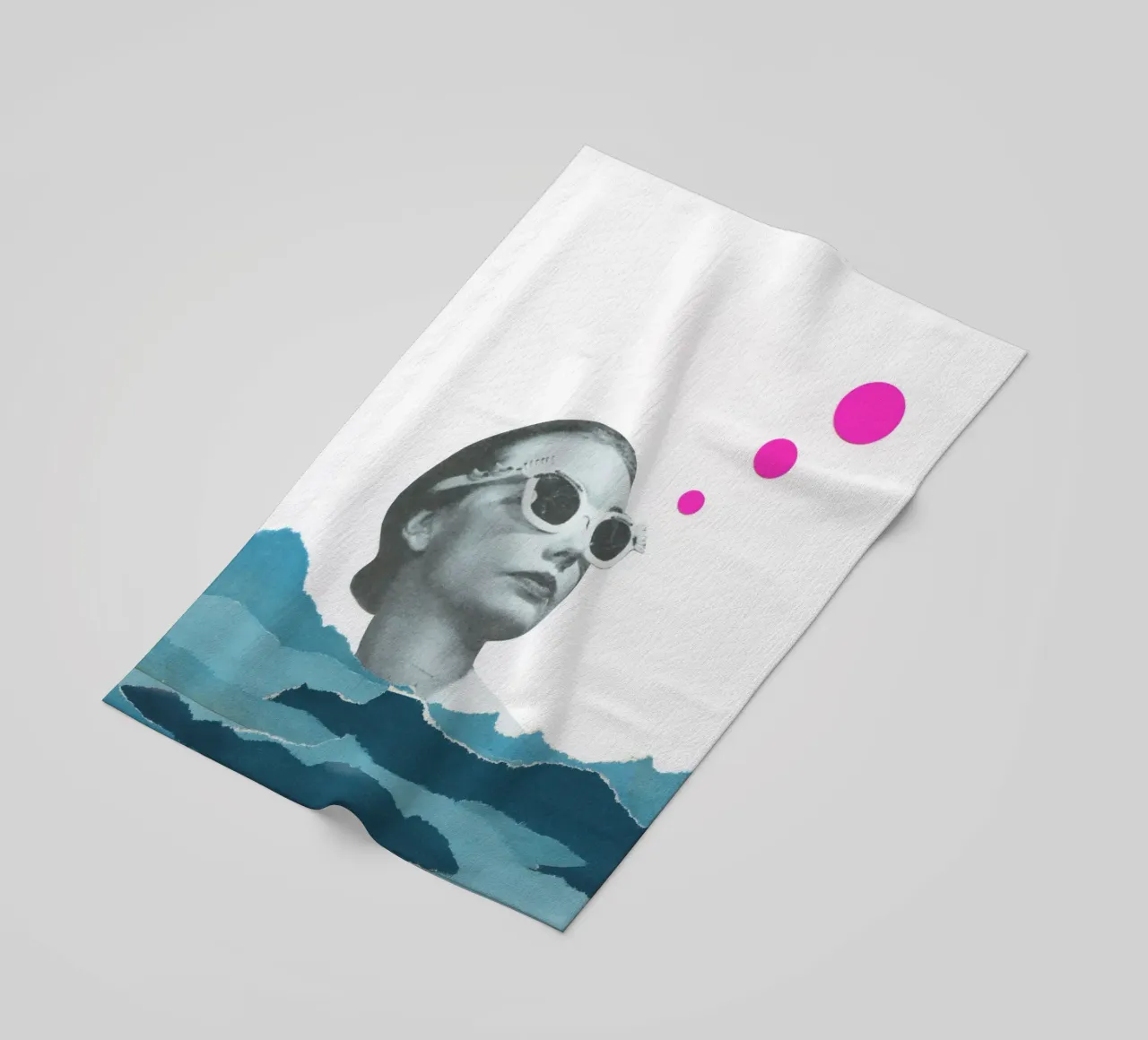 Catching Rays beach towel by Cassia Beck Collage