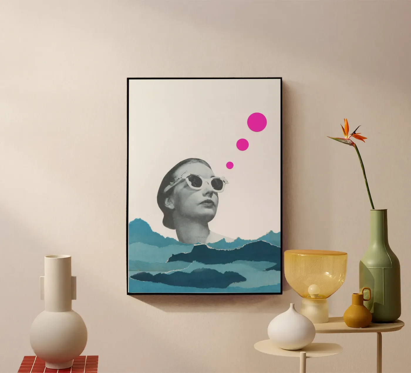 Catching Rays acrylic glass by Cassia Beck Collage