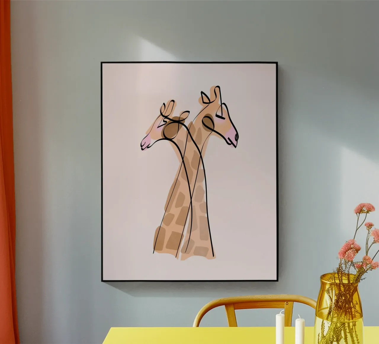 twin giraffe plexiglass da scoten