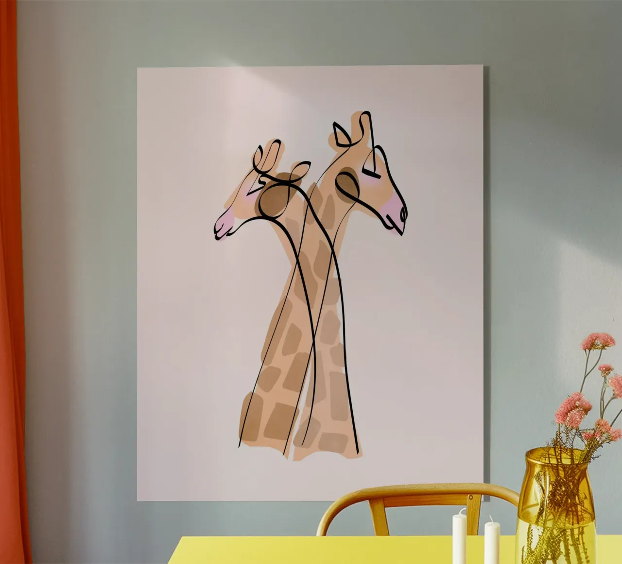 twin giraffe plexiglass da scoten