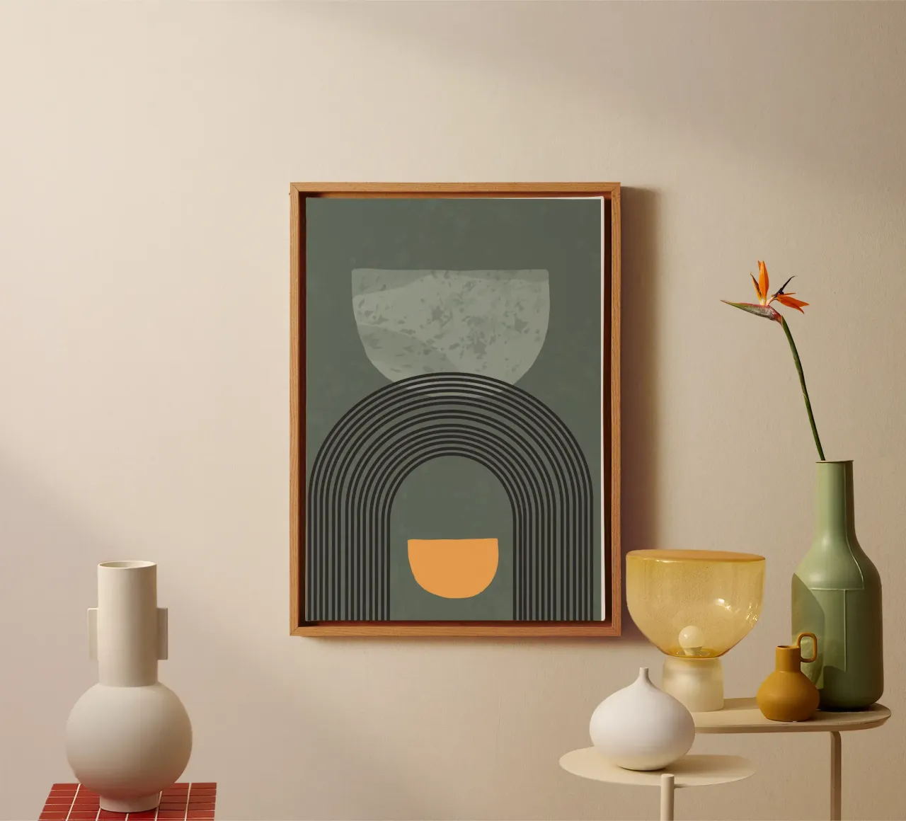 curve shape and line minimal canvas van scoten