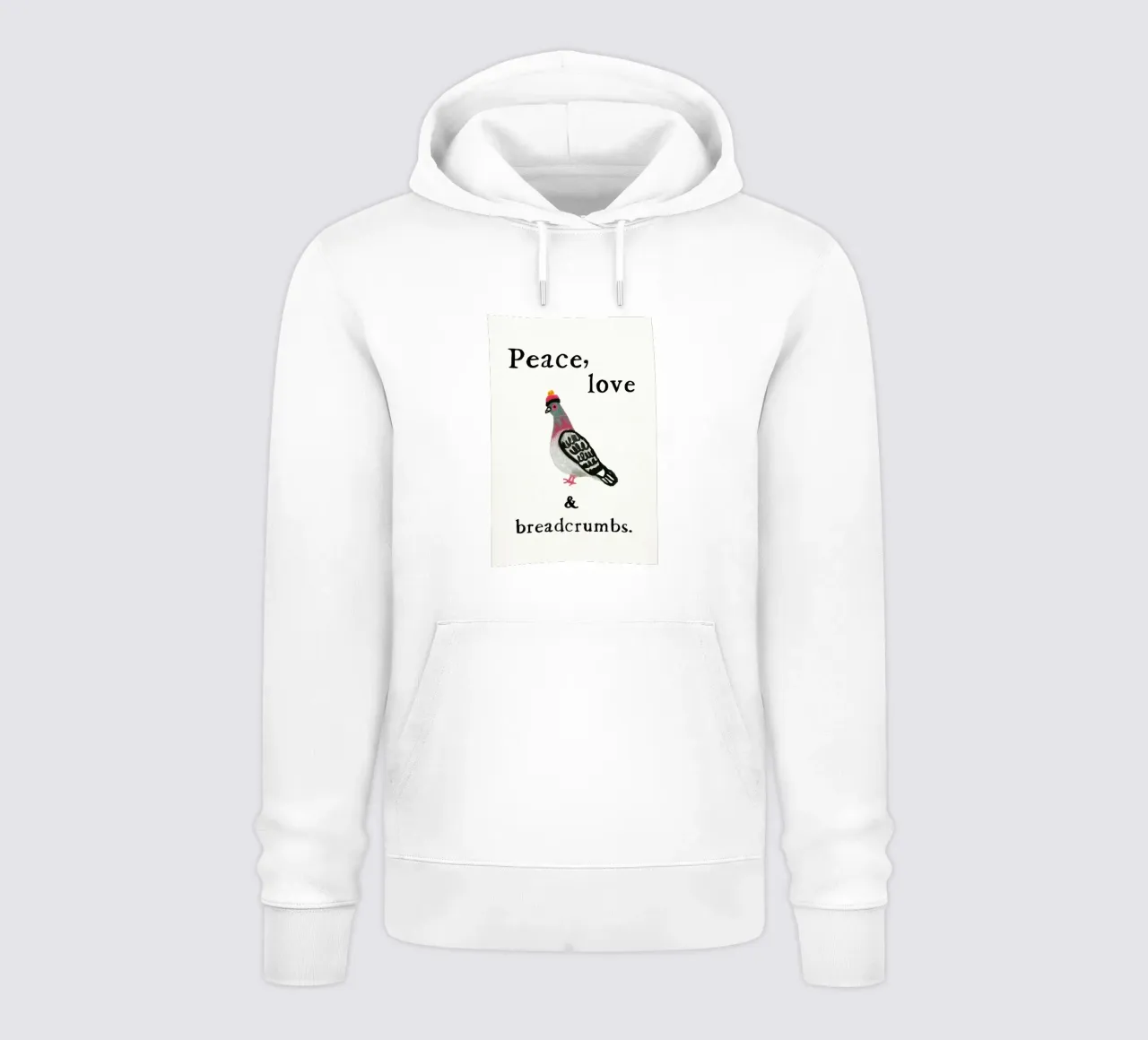 Dove Love - Pace, amore e briciole di pane felpa con cappuccio da Studio Mooodz