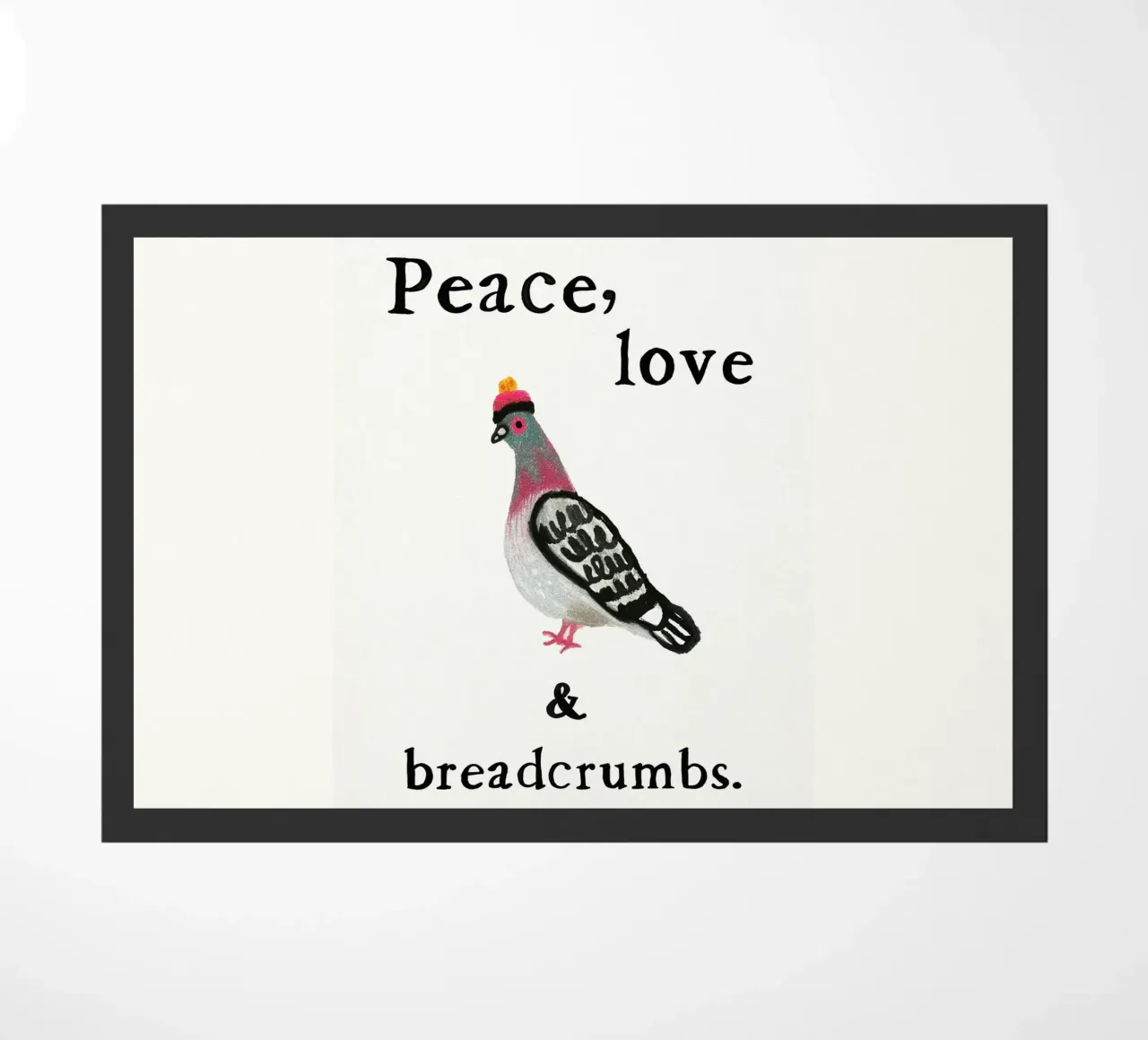 Dove Love - Pace, amore e briciole di pane zerbino da Studio Mooodz