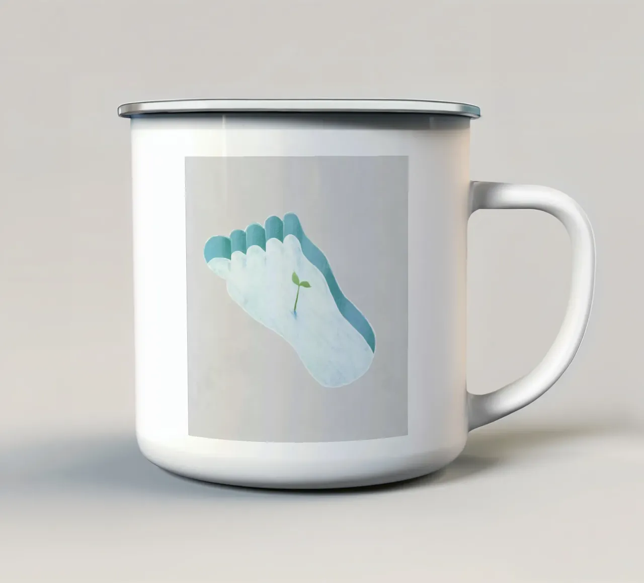 footprint tree tazza in smalto da scoten