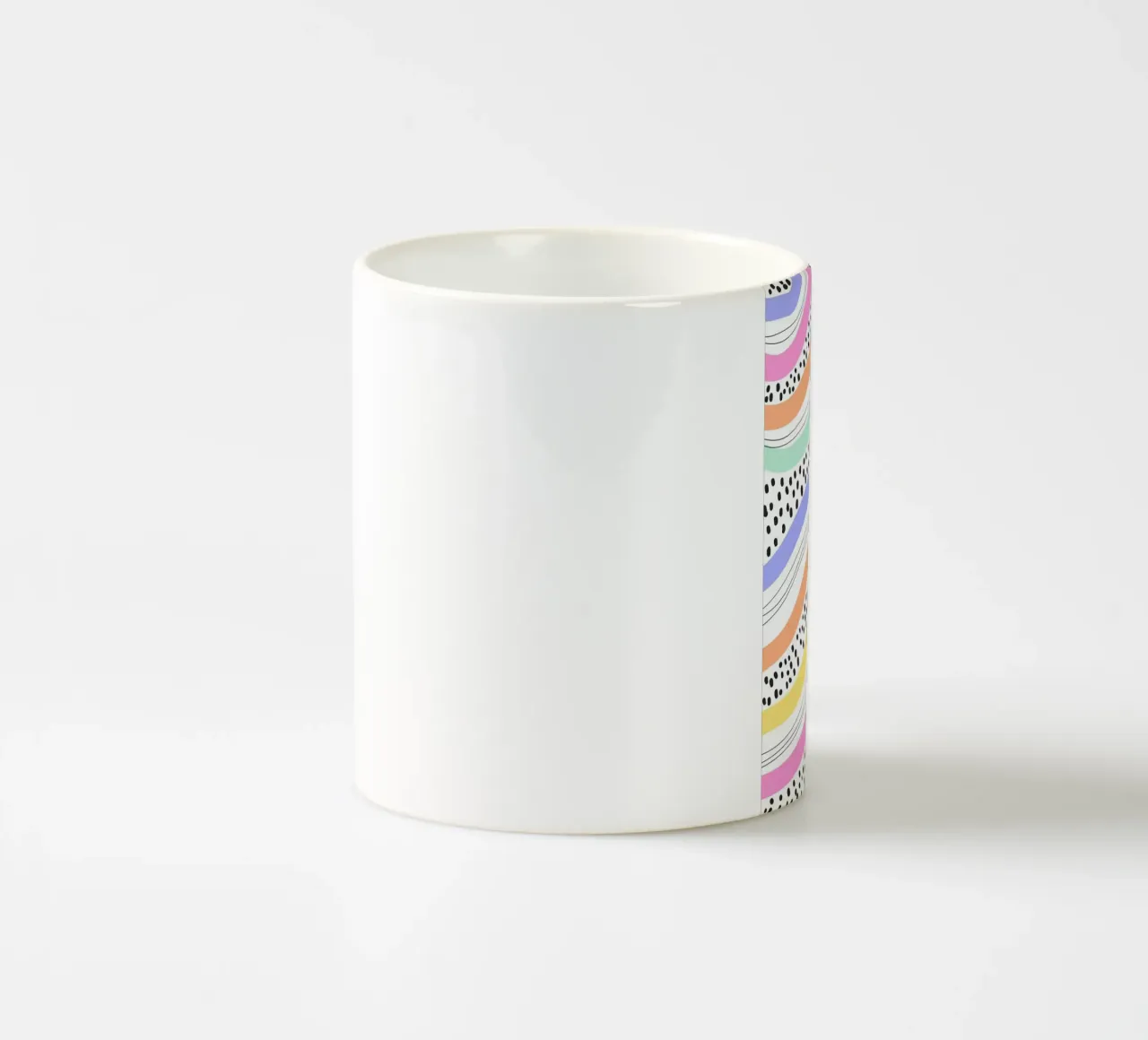 curve color and dot taza de cerámica de scoten