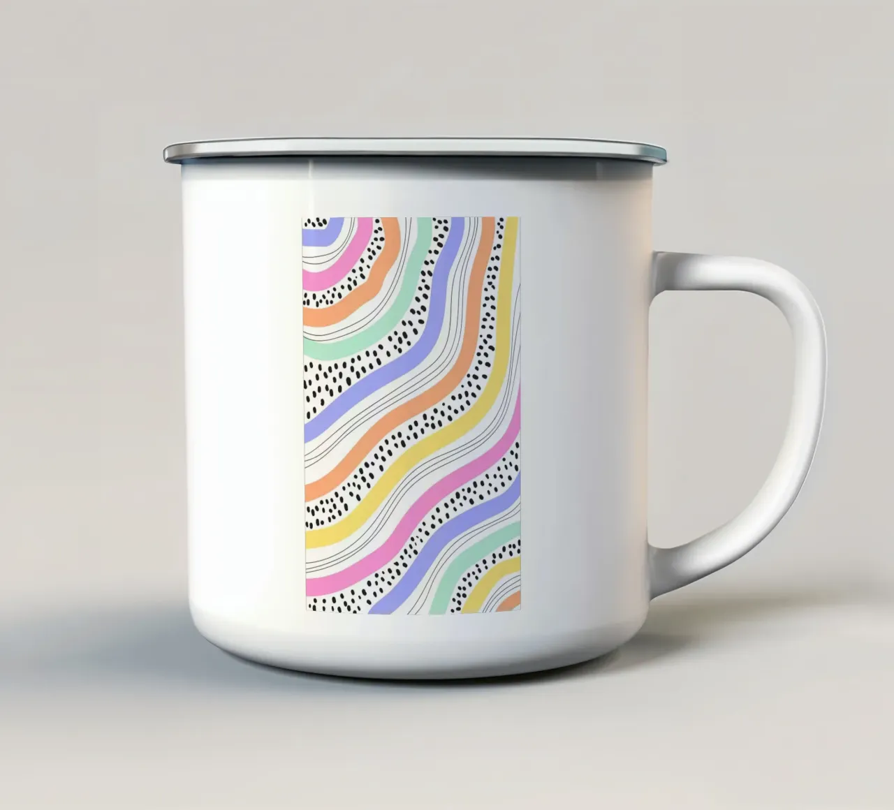 curve color and dot emaille mok van scoten