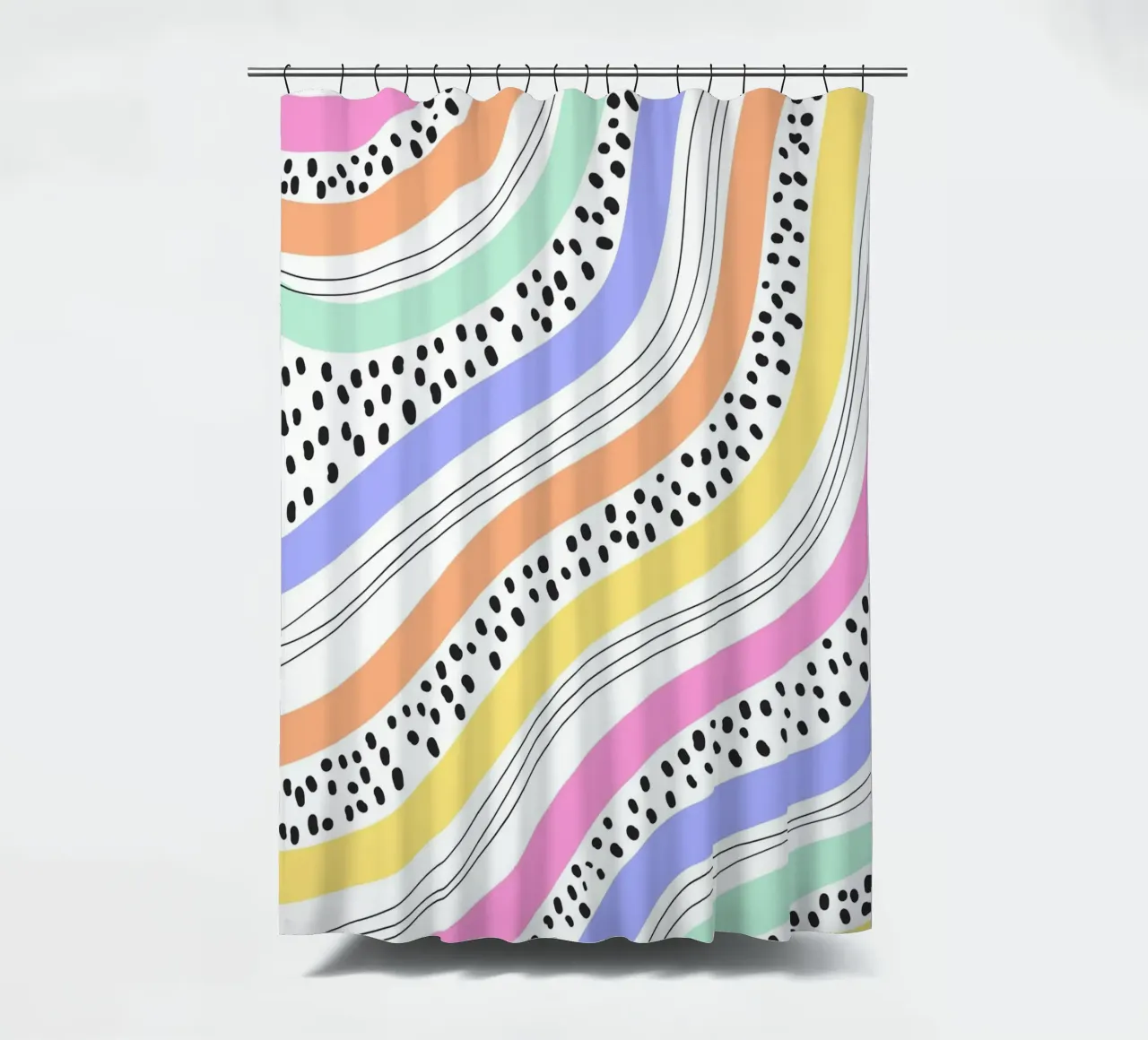 curve color and dot douchegordijn van scoten