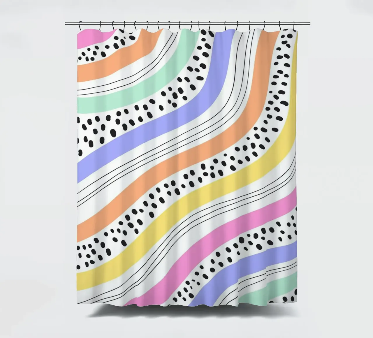 curve color and dot douchegordijn van scoten