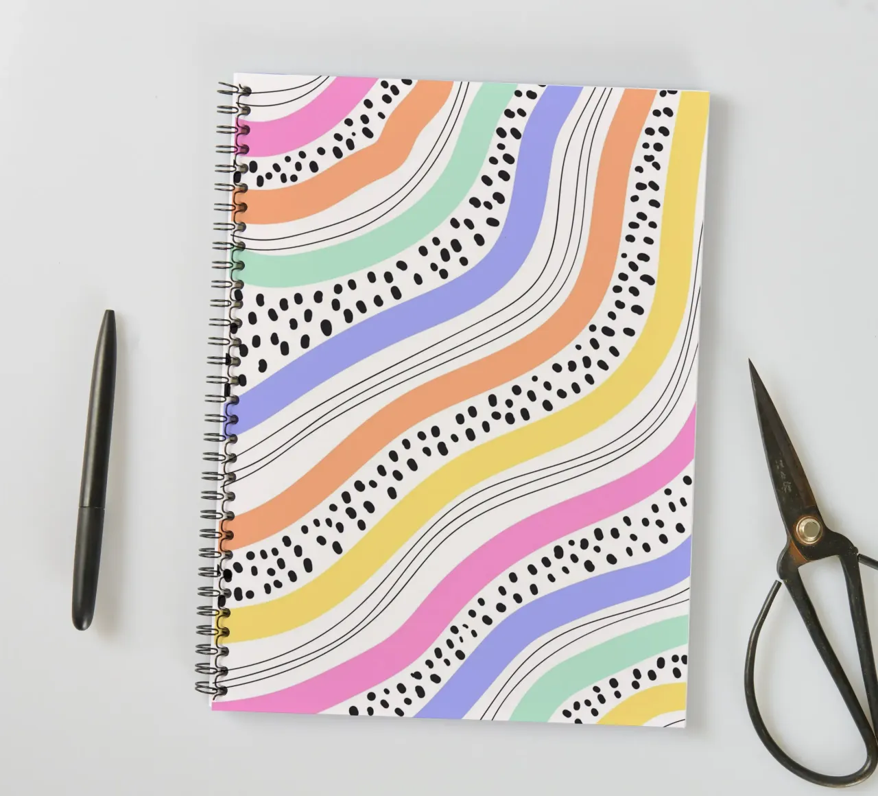 curve color and dot diario ad anelli da scoten