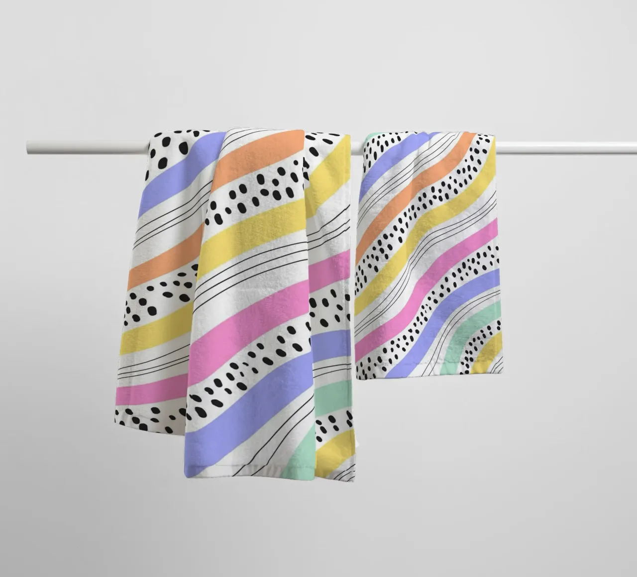 curve color and dot serviette de bain de scoten