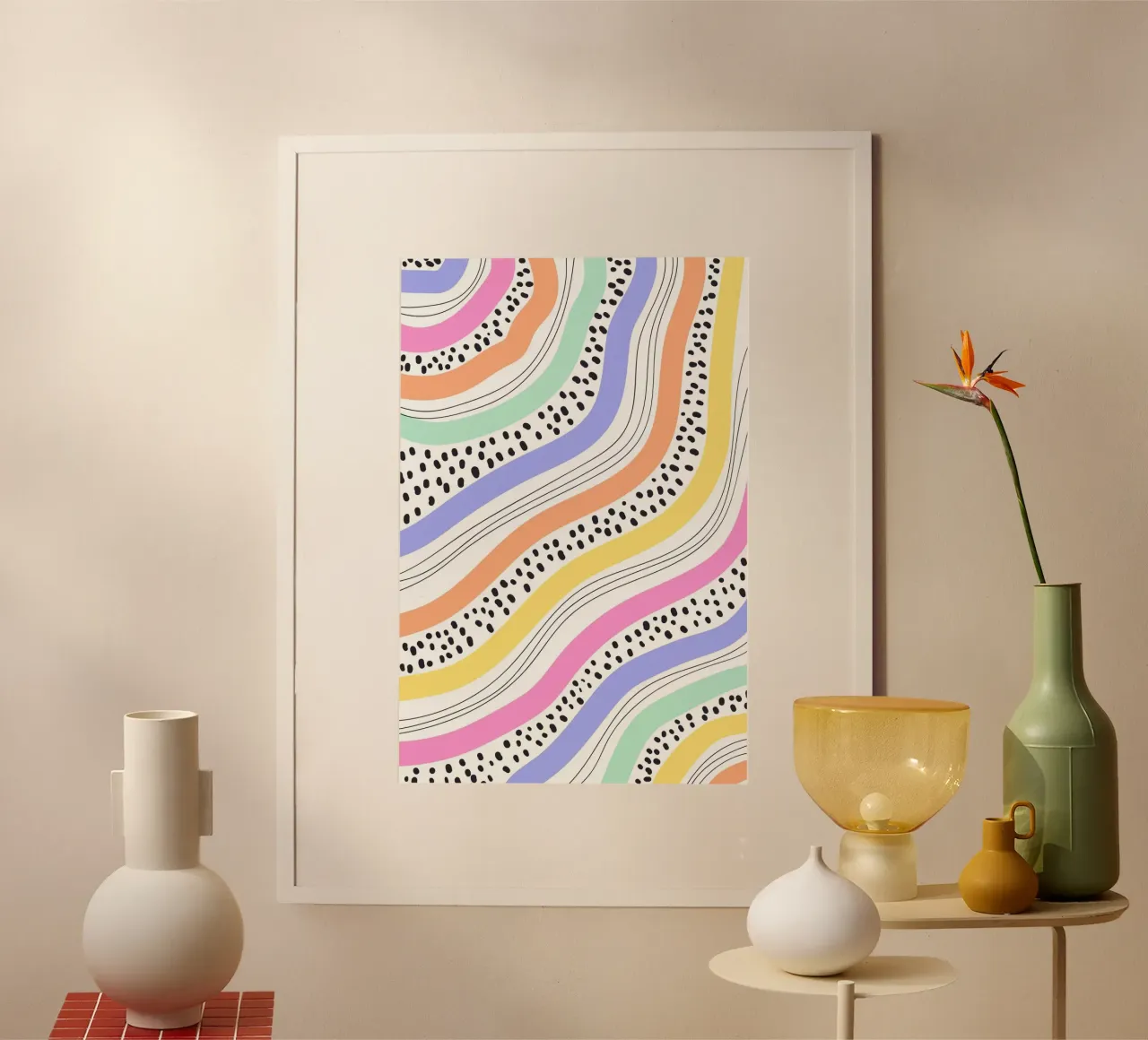 curve color and dot poster da scoten