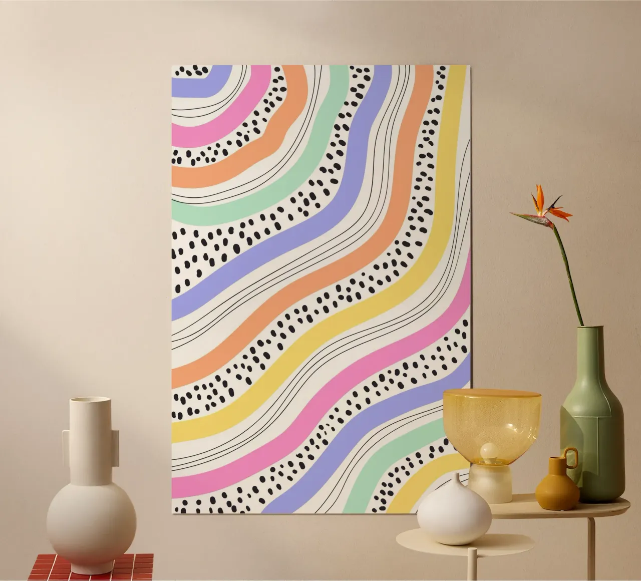 curve color and dot poster da scoten