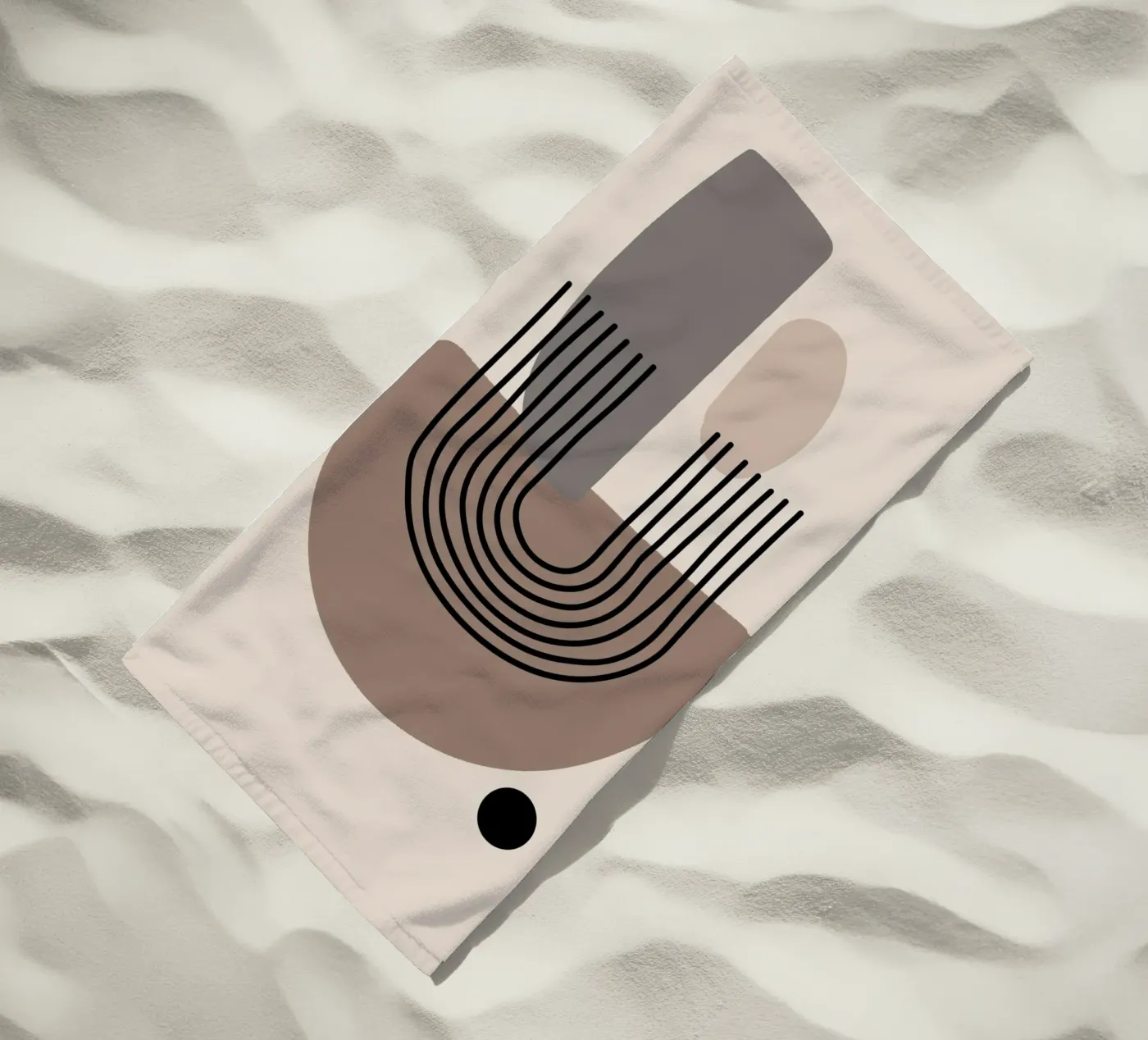 minimal shape beach towel by scoten