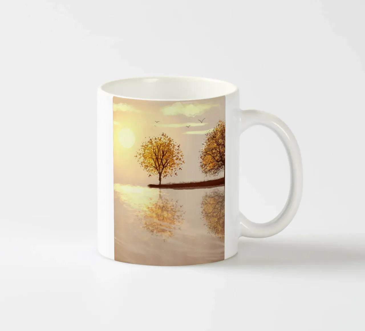tree reflect in the sunlight tazza in ceramica da scoten