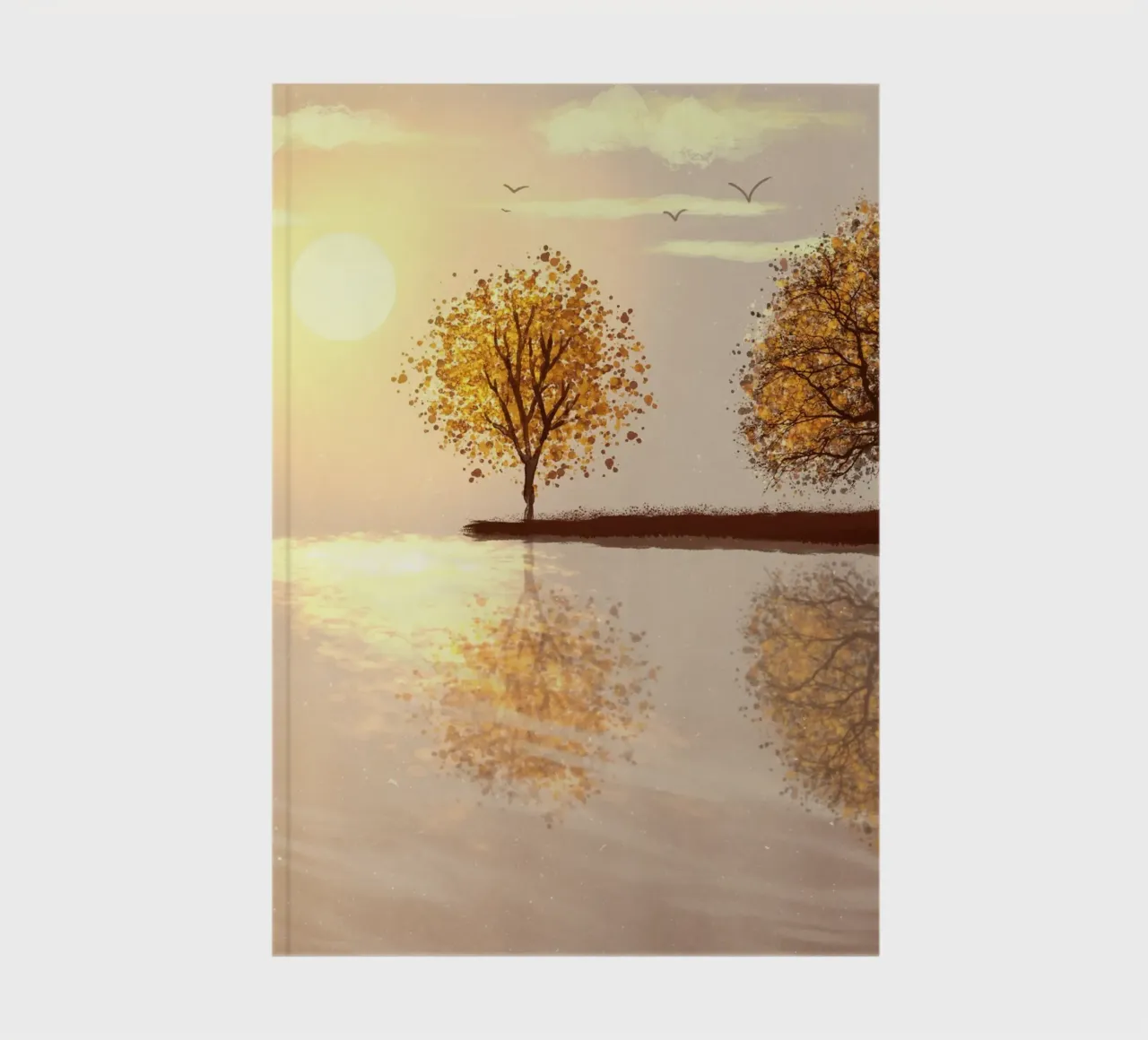 tree reflect in the sunlight notebook by scoten