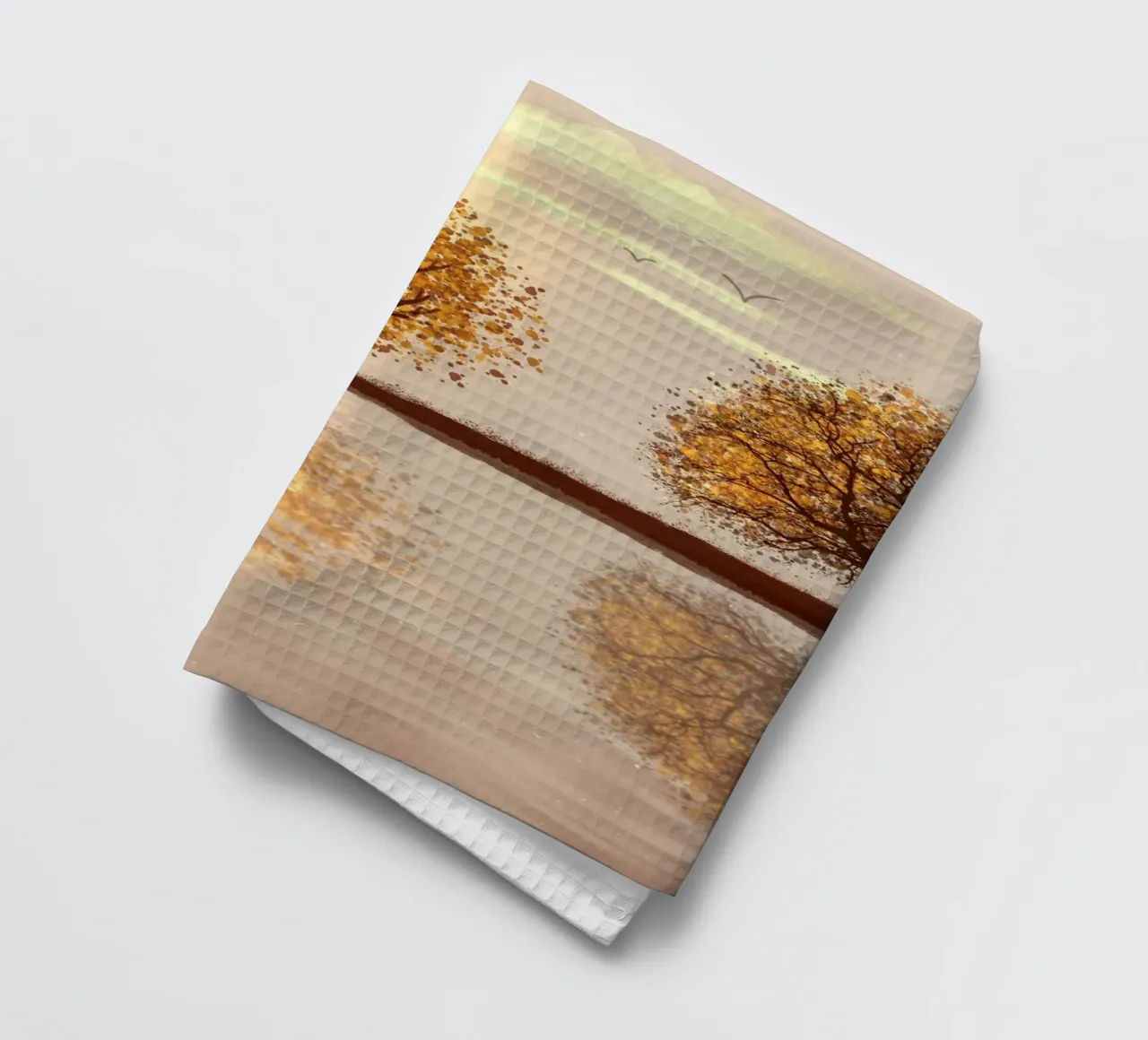 tree reflect in the sunlight canovaccio da cucina da scoten