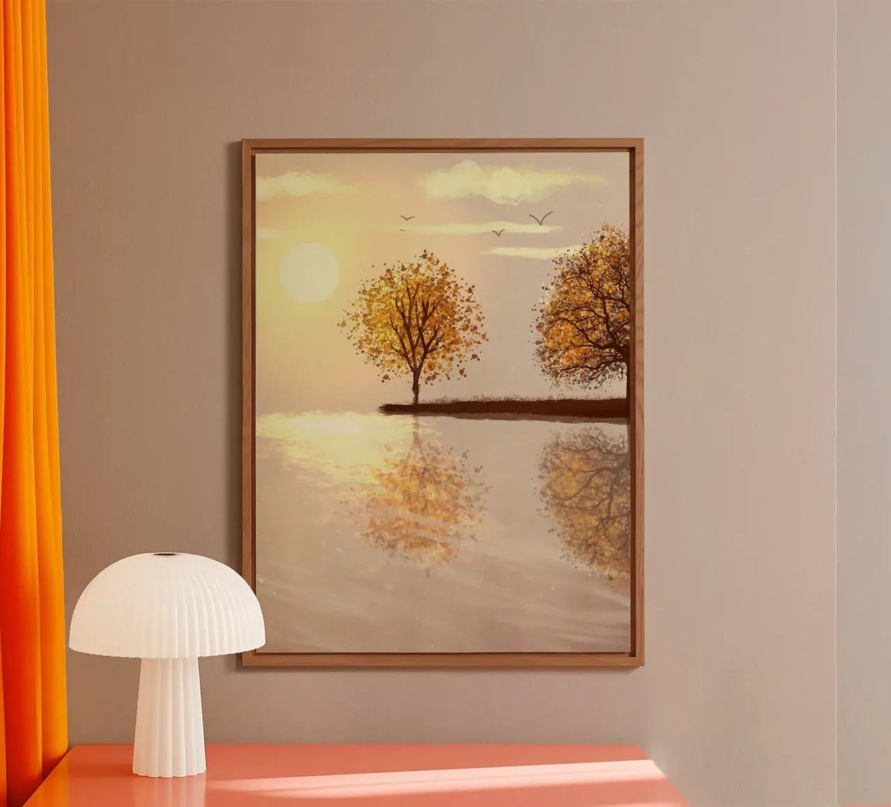 tree reflect in the sunlight alluminio dibond da scoten