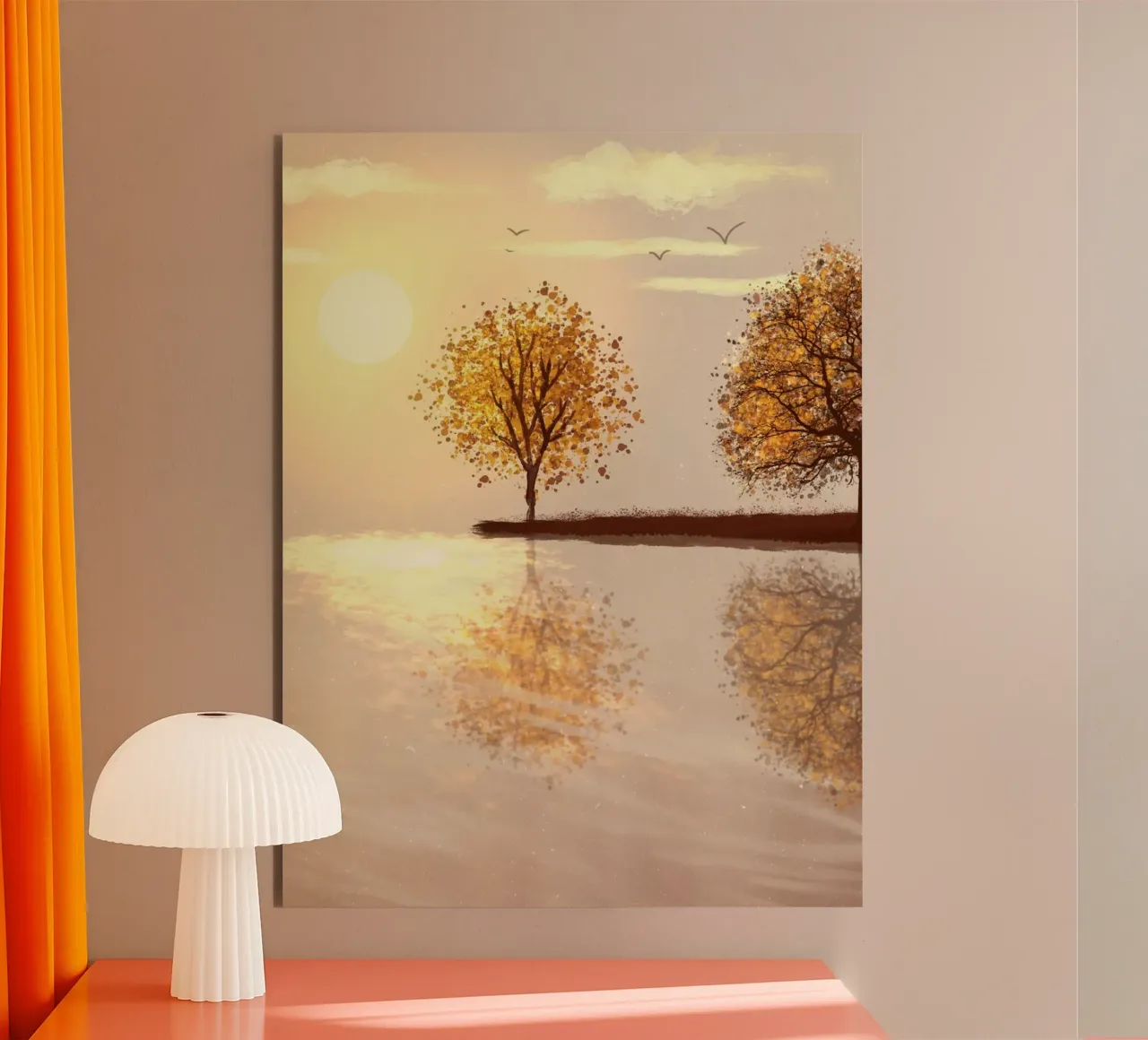 tree reflect in the sunlight alluminio dibond da scoten