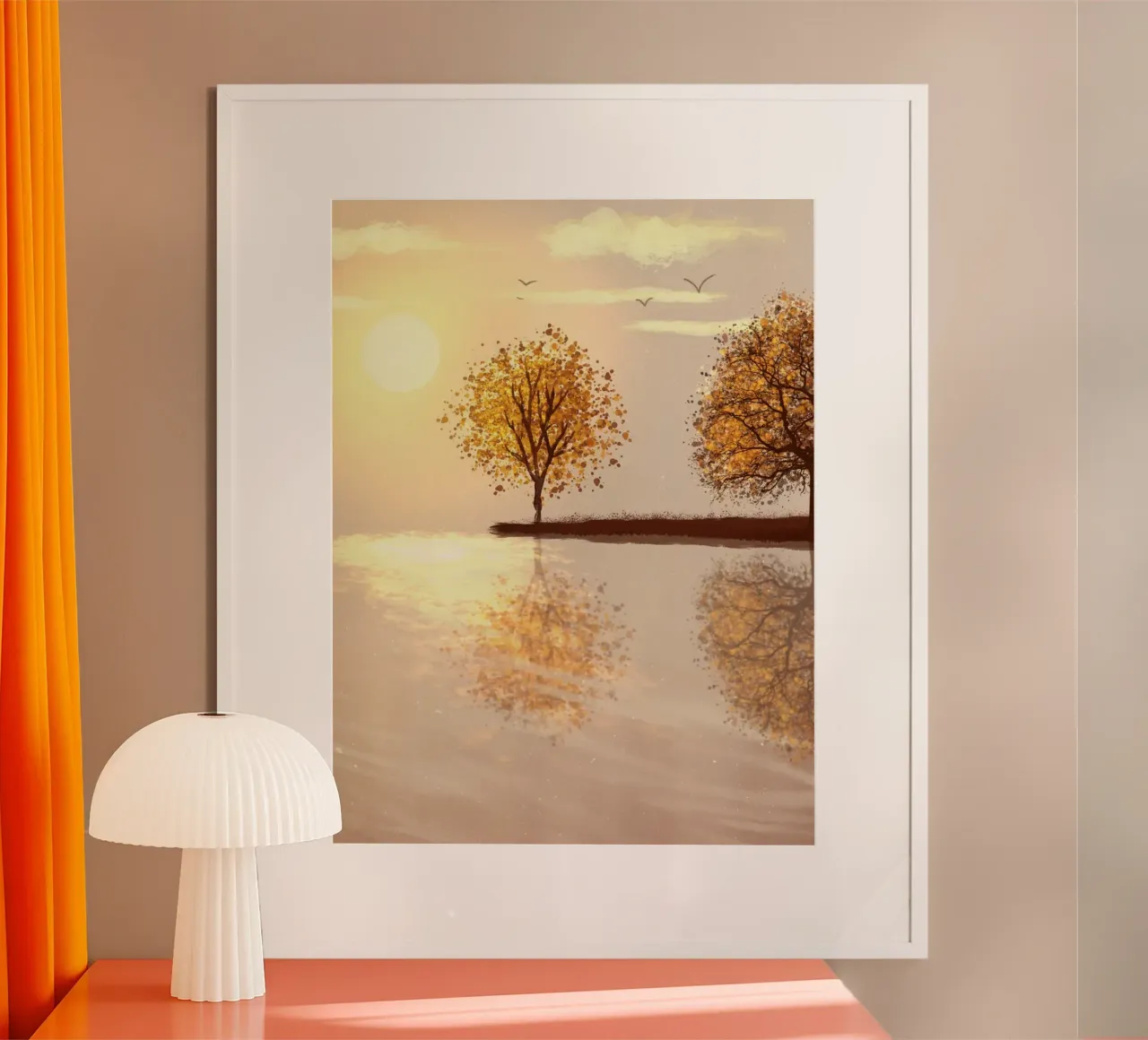 tree reflect in the sunlight Hahnemühle von scoten