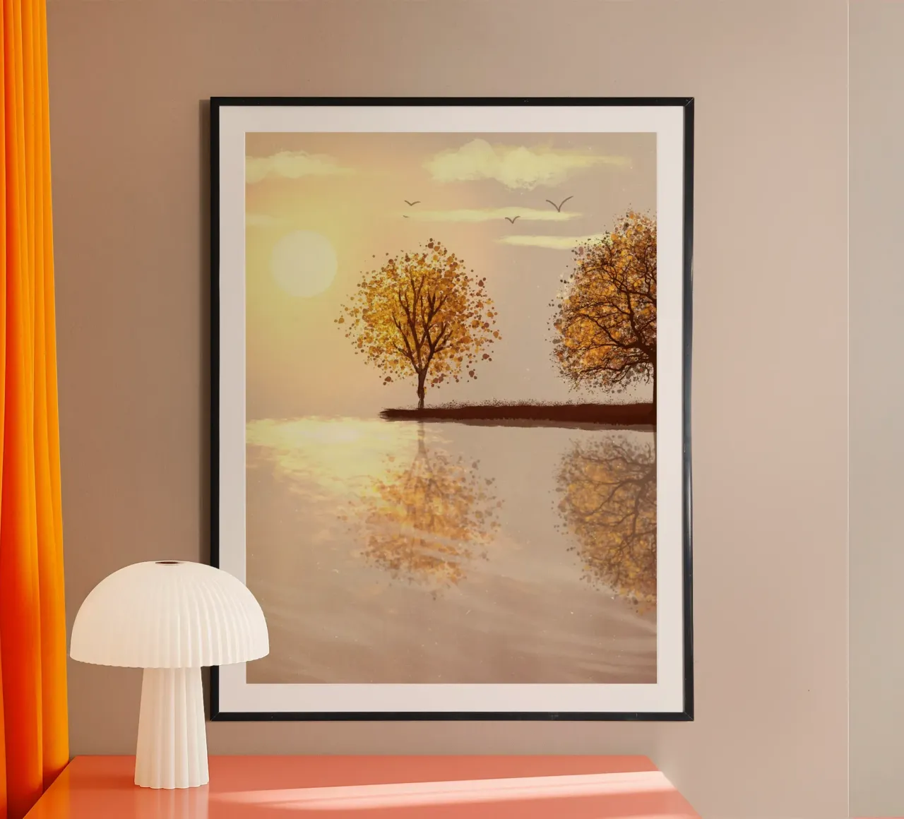 tree reflect in the sunlight Hahnemühle von scoten